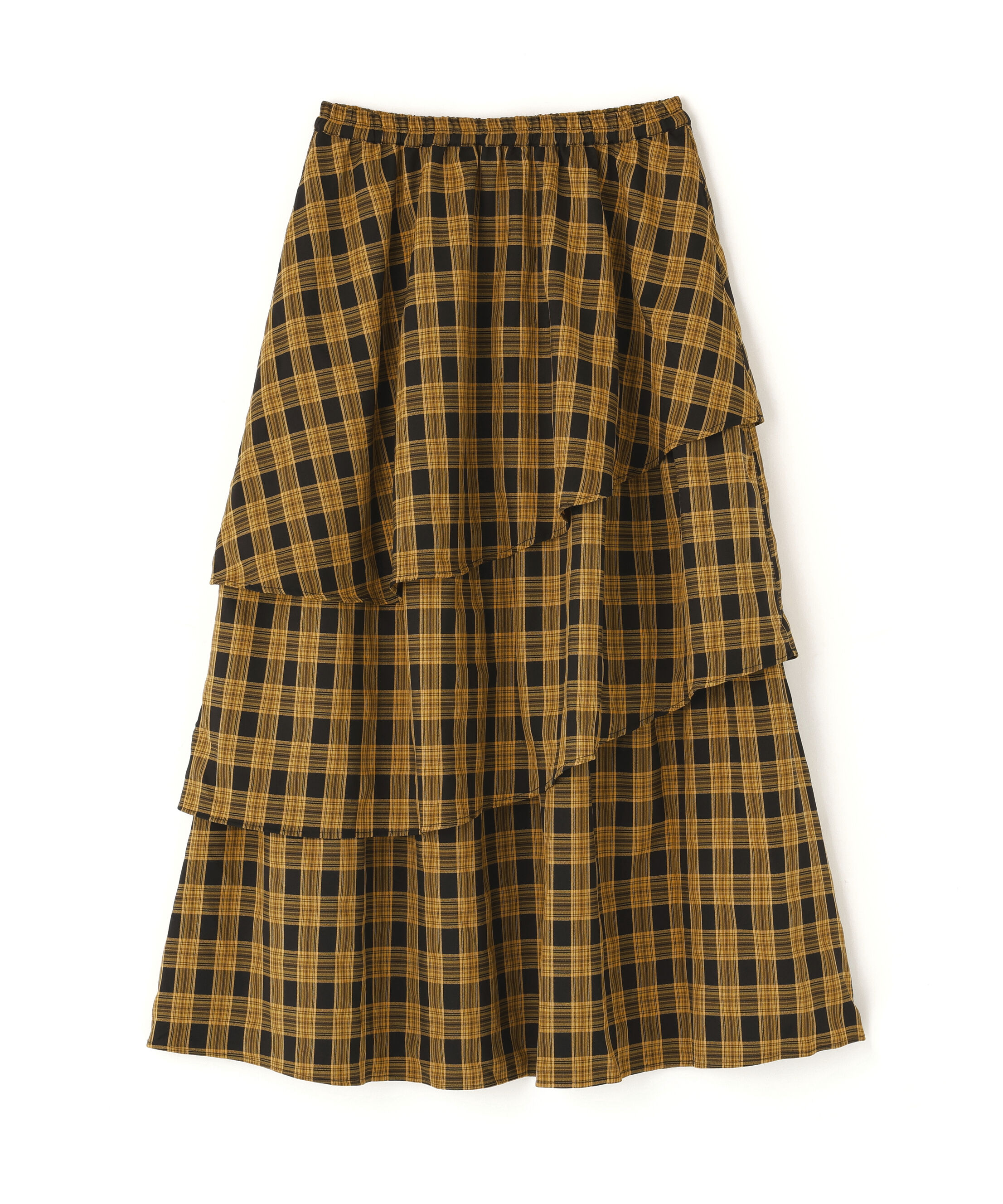  「ランダムティアードチェックスカート」|スカート|