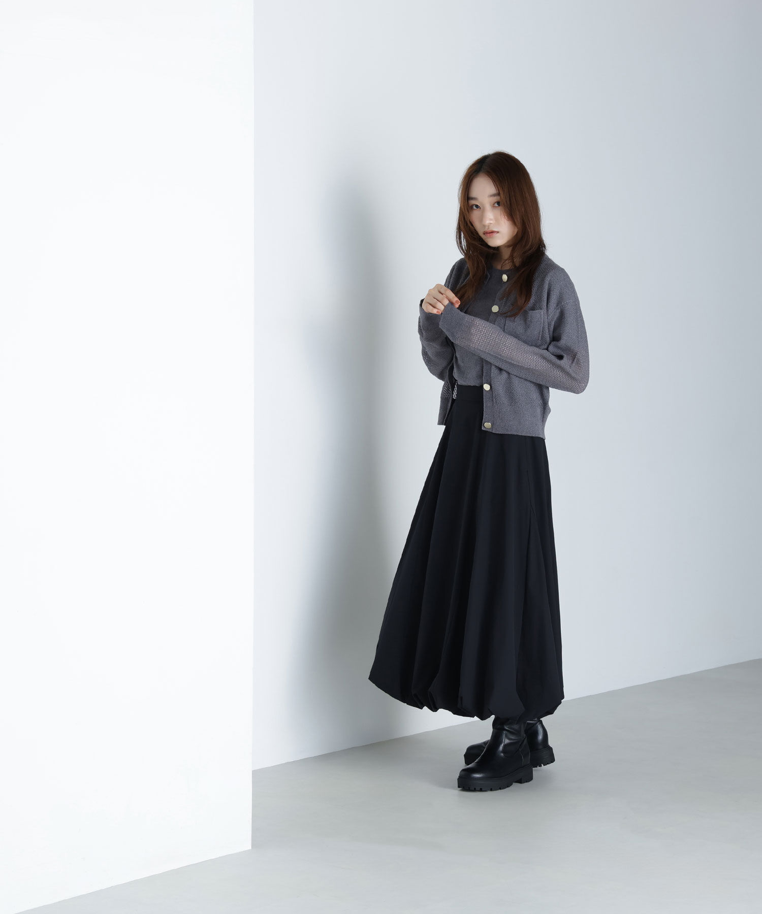  「ベロアタッチアンサンブル」|ニット・セーター|