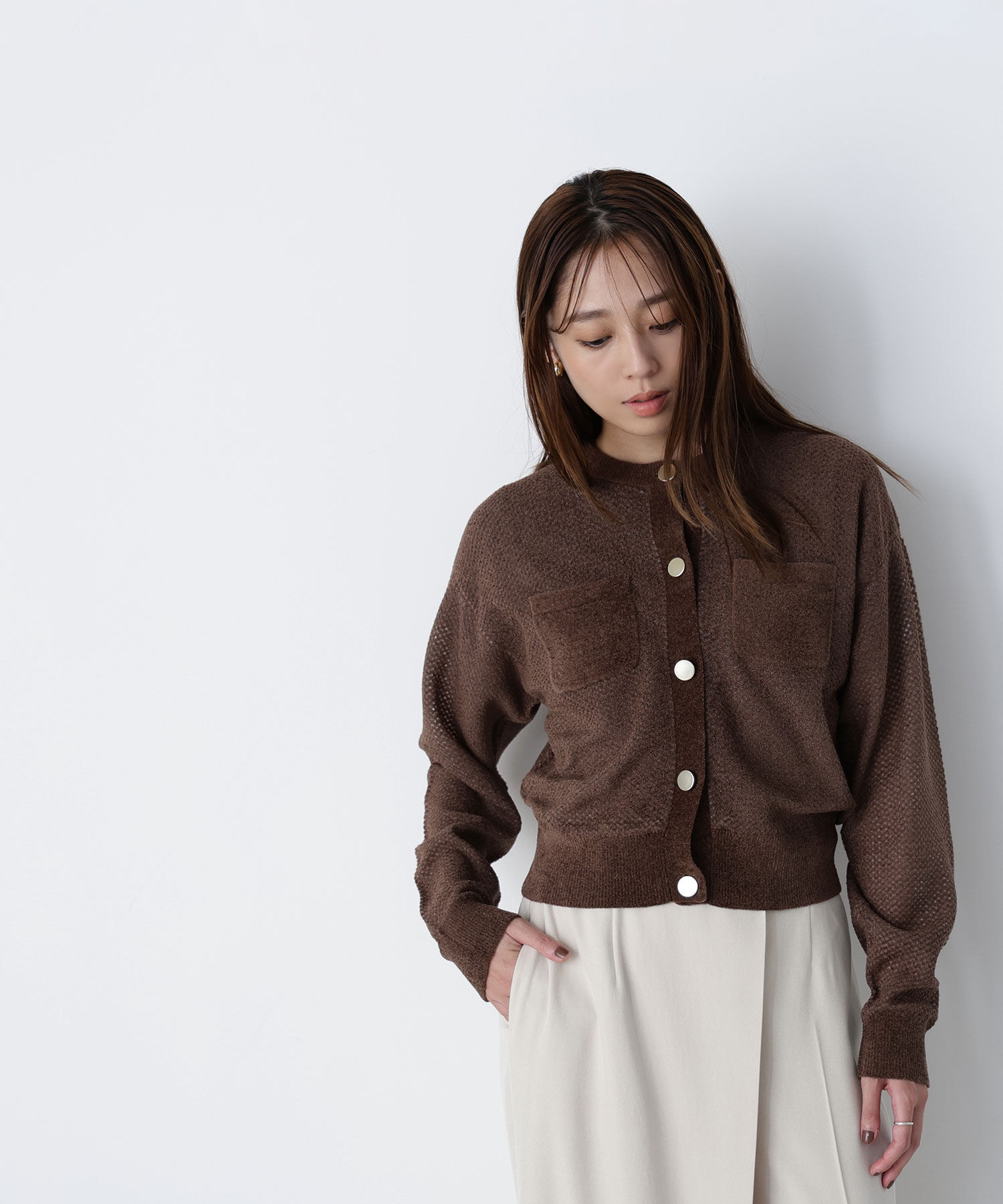  「ベロアタッチアンサンブル」|ニット・セーター|