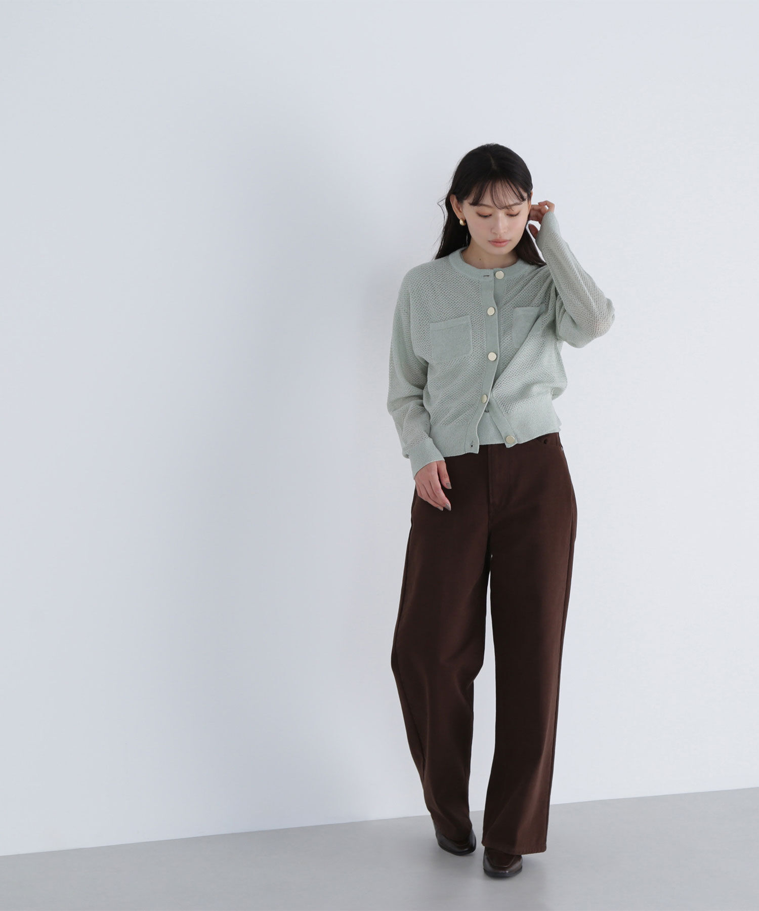  「ベロアタッチアンサンブル」|ニット・セーター|