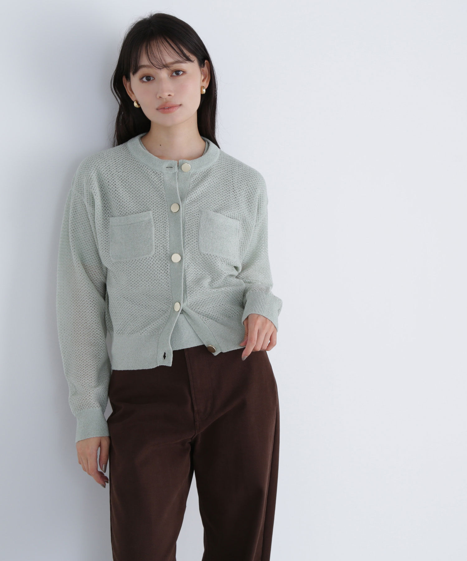  「ベロアタッチアンサンブル」|ニット・セーター|