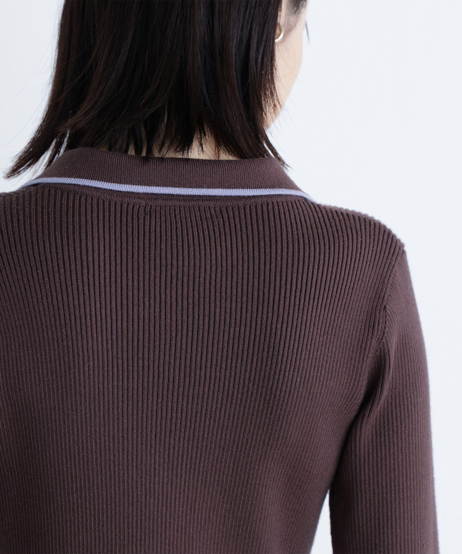  「スキッパーバイカラーニットワンピース」|ワンピース|