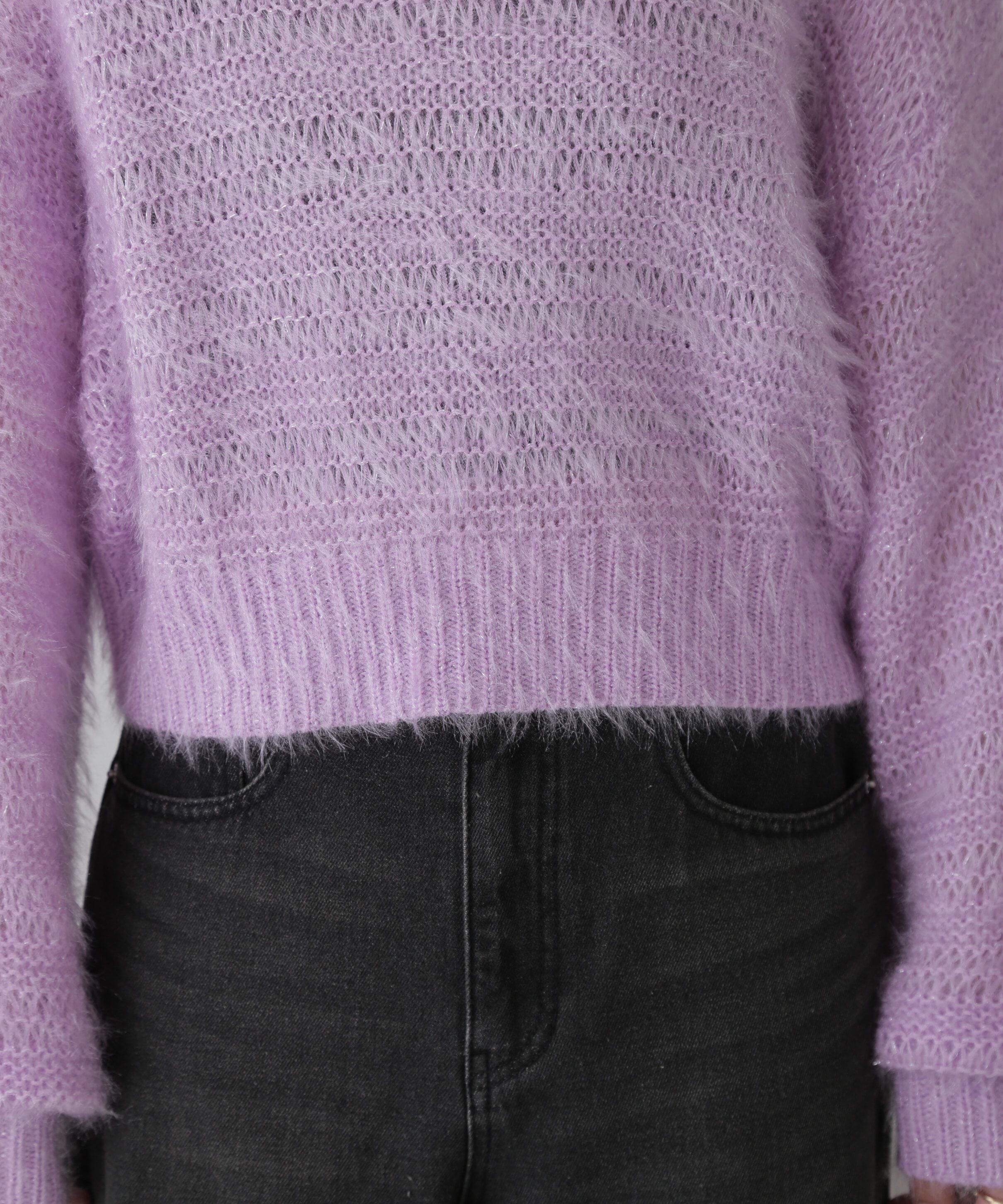  「ラメフェザーモヘヤライクニット」|ニット・セーター|