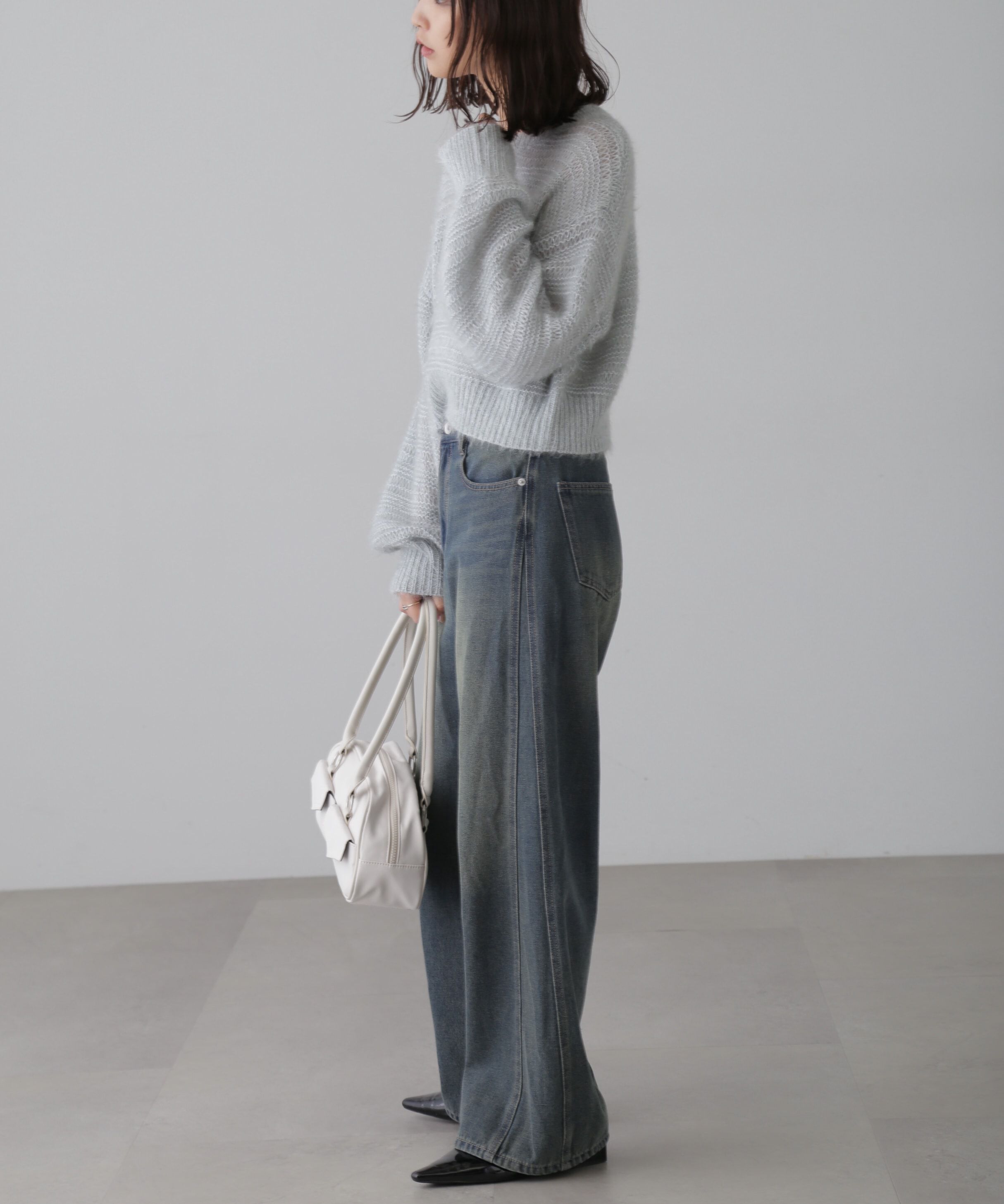  「ラメフェザーモヘヤライクニット」|ニット・セーター|