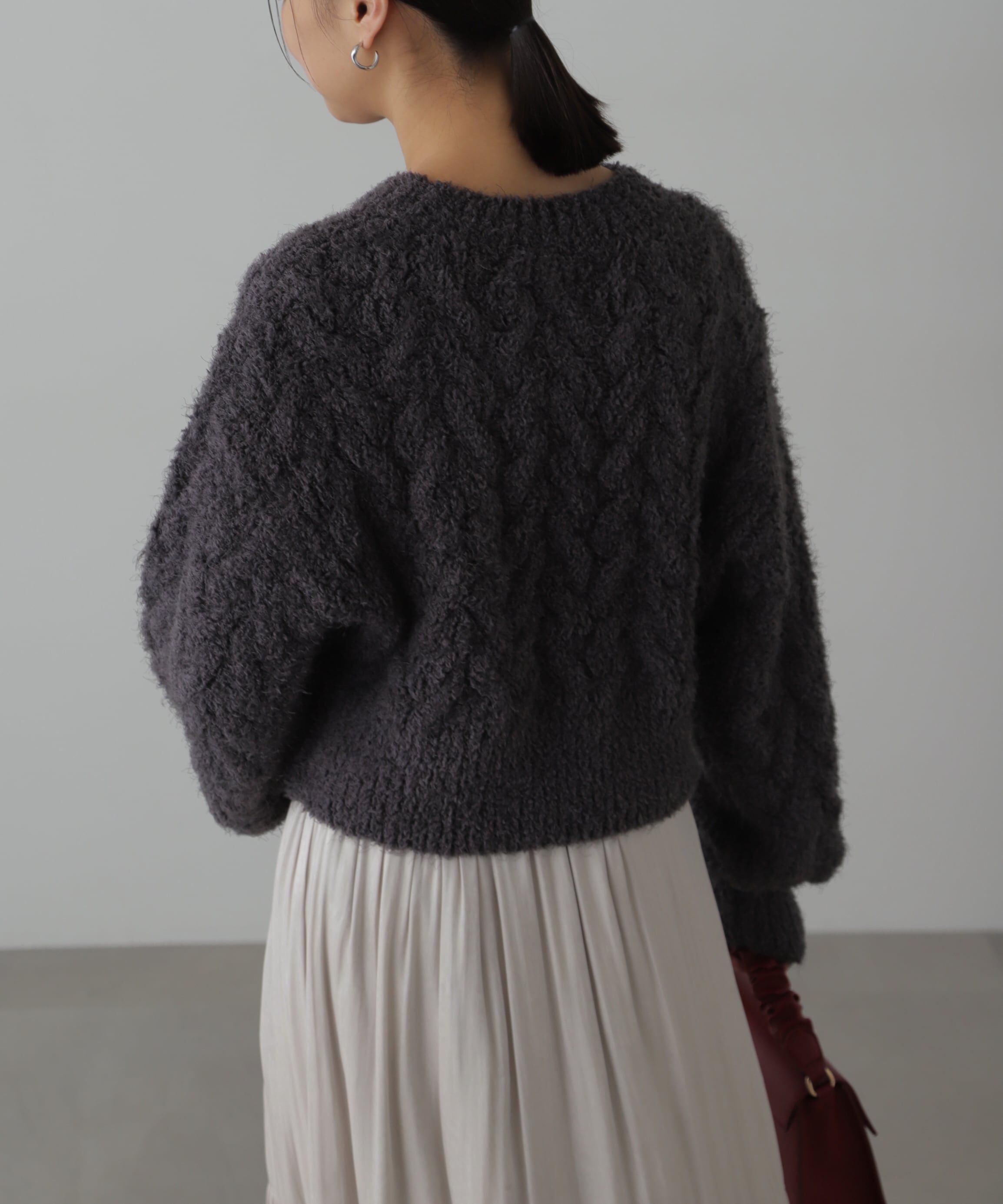  「シャギーケーブルニット」|ニット・セーター|