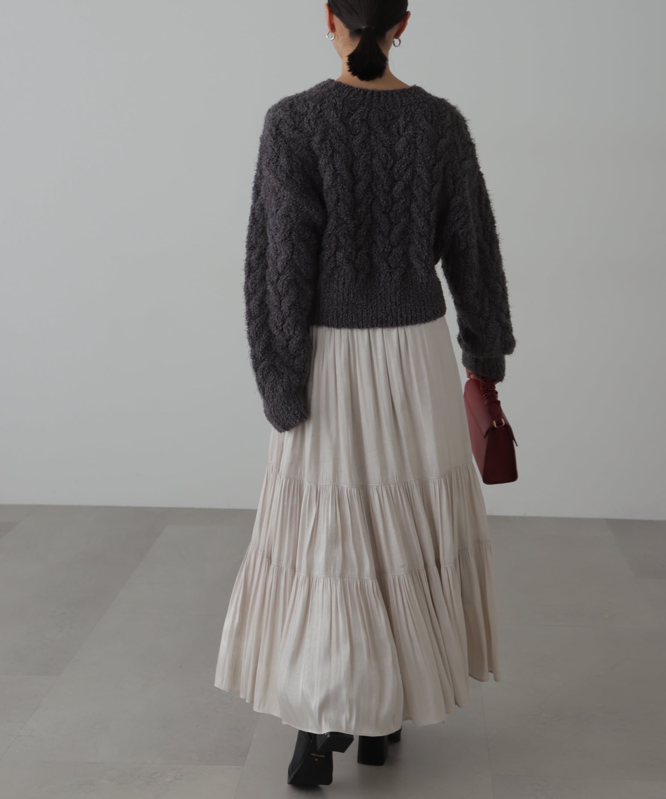  「シャギーケーブルニット」|ニット・セーター|