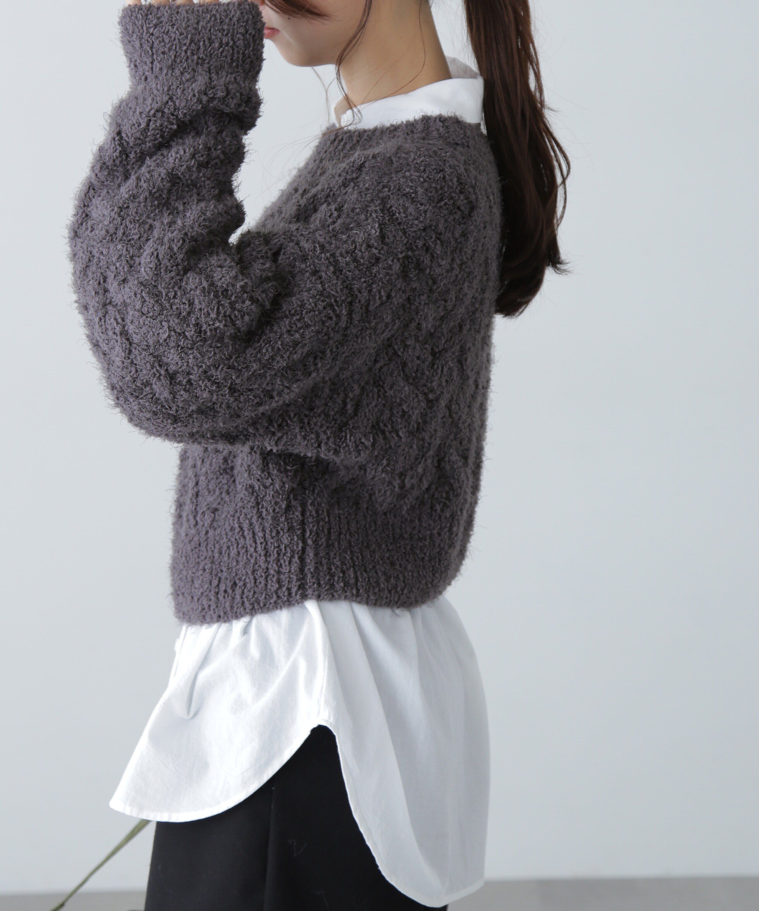  「シャギーケーブルニット」|ニット・セーター|