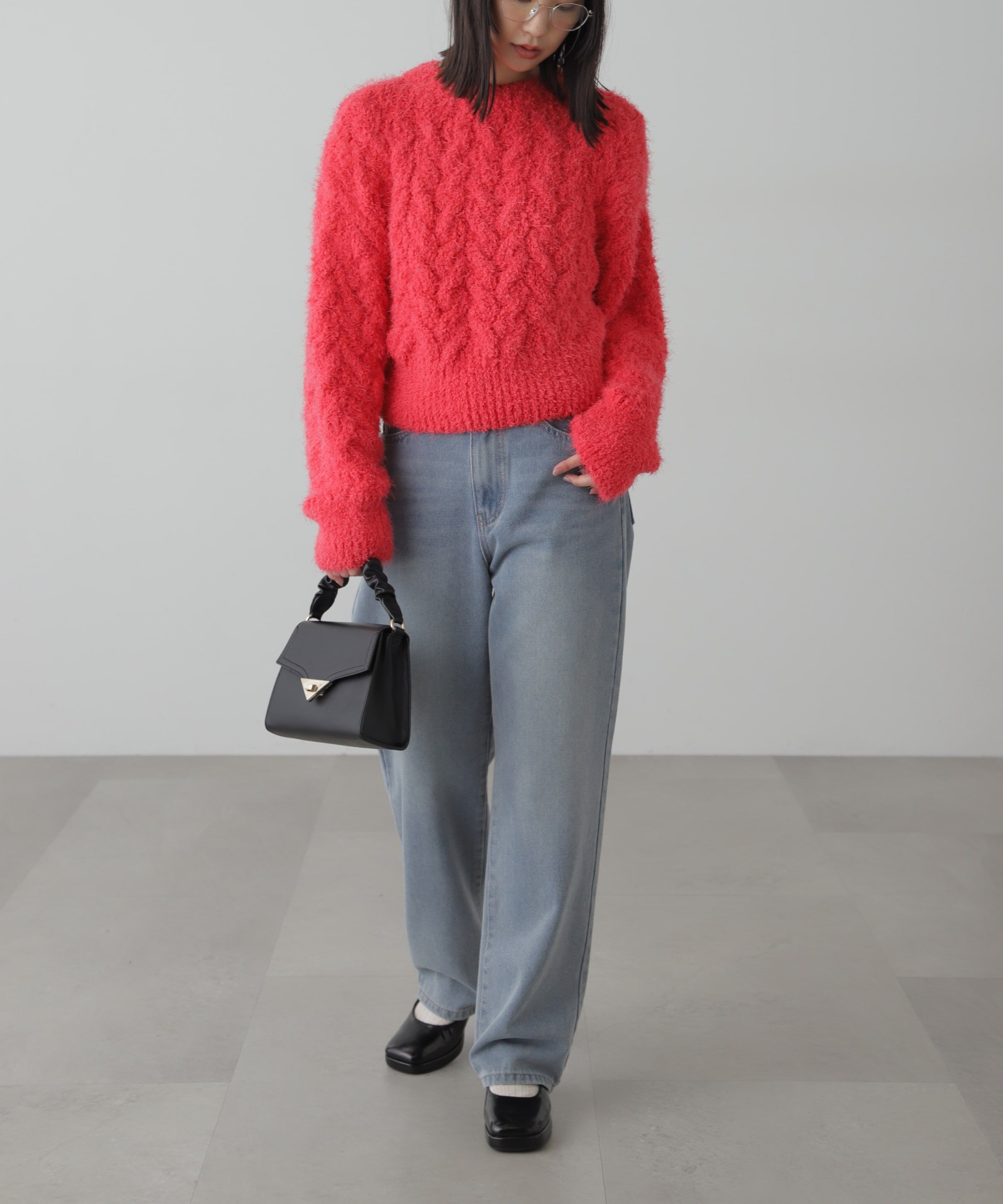  「シャギーケーブルニット」|ニット・セーター|