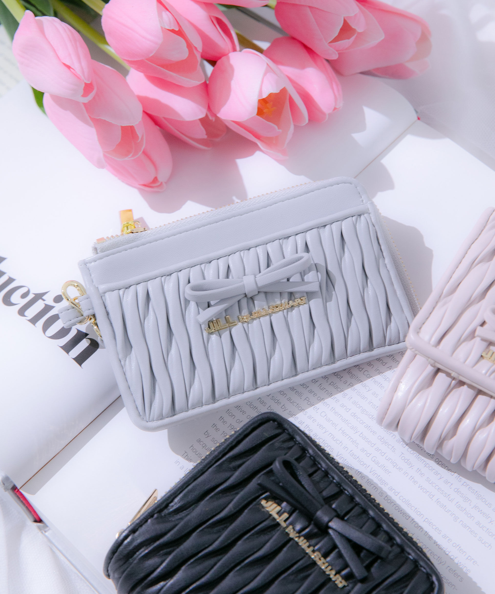  「ミニリボンパフィフラグメントケース」|財布|ブルー