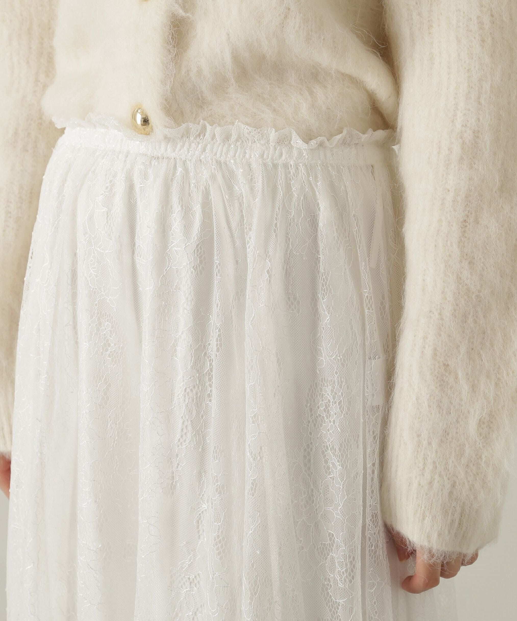 PROPORTION BODY DRESSING「ギャザーレーススカート　24AW」|スカート|