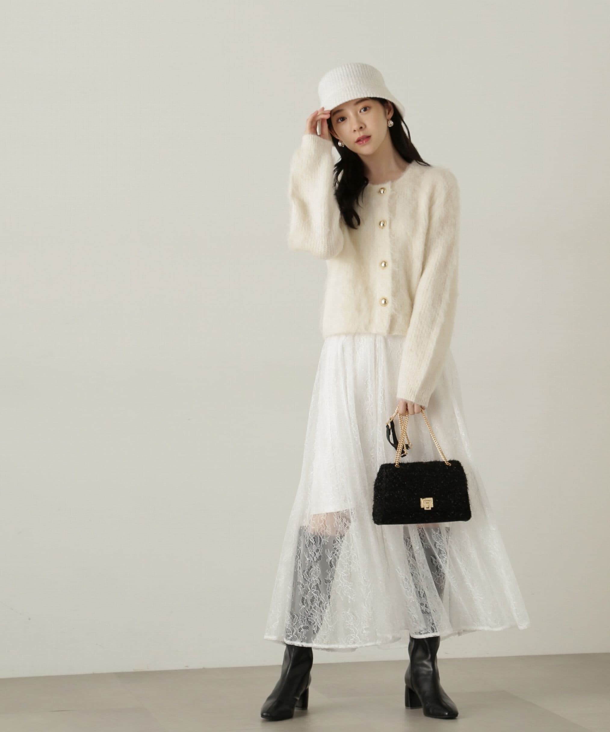 PROPORTION BODY DRESSING「ギャザーレーススカート　24AW」|スカート|