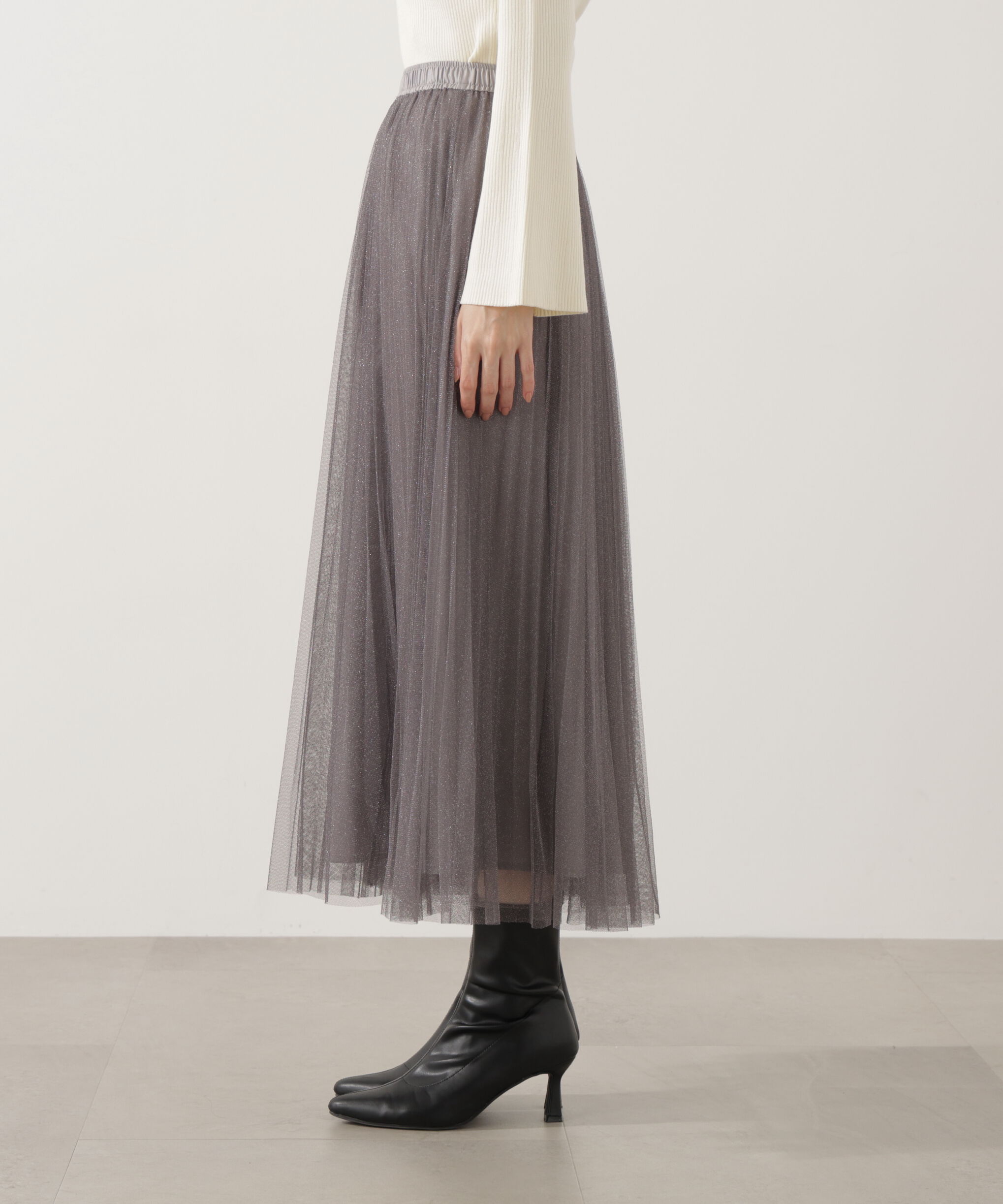 PROPORTION BODY DRESSING「《EDIT COLOGNE》ラメプリーツスカート 25AW」|スカート|