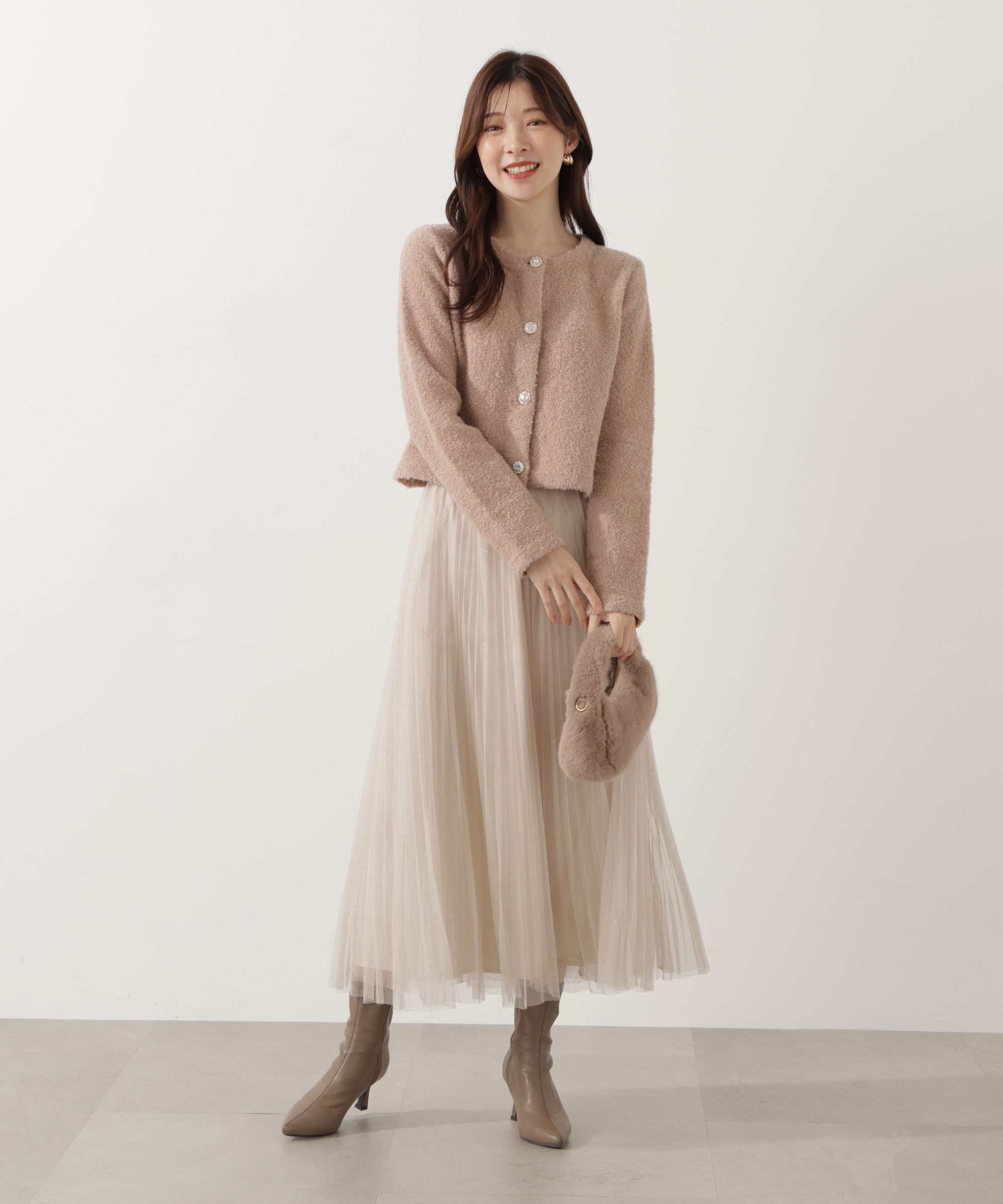 PROPORTION BODY DRESSING「《EDIT COLOGNE》ラメプリーツスカート 25AW」|スカート|