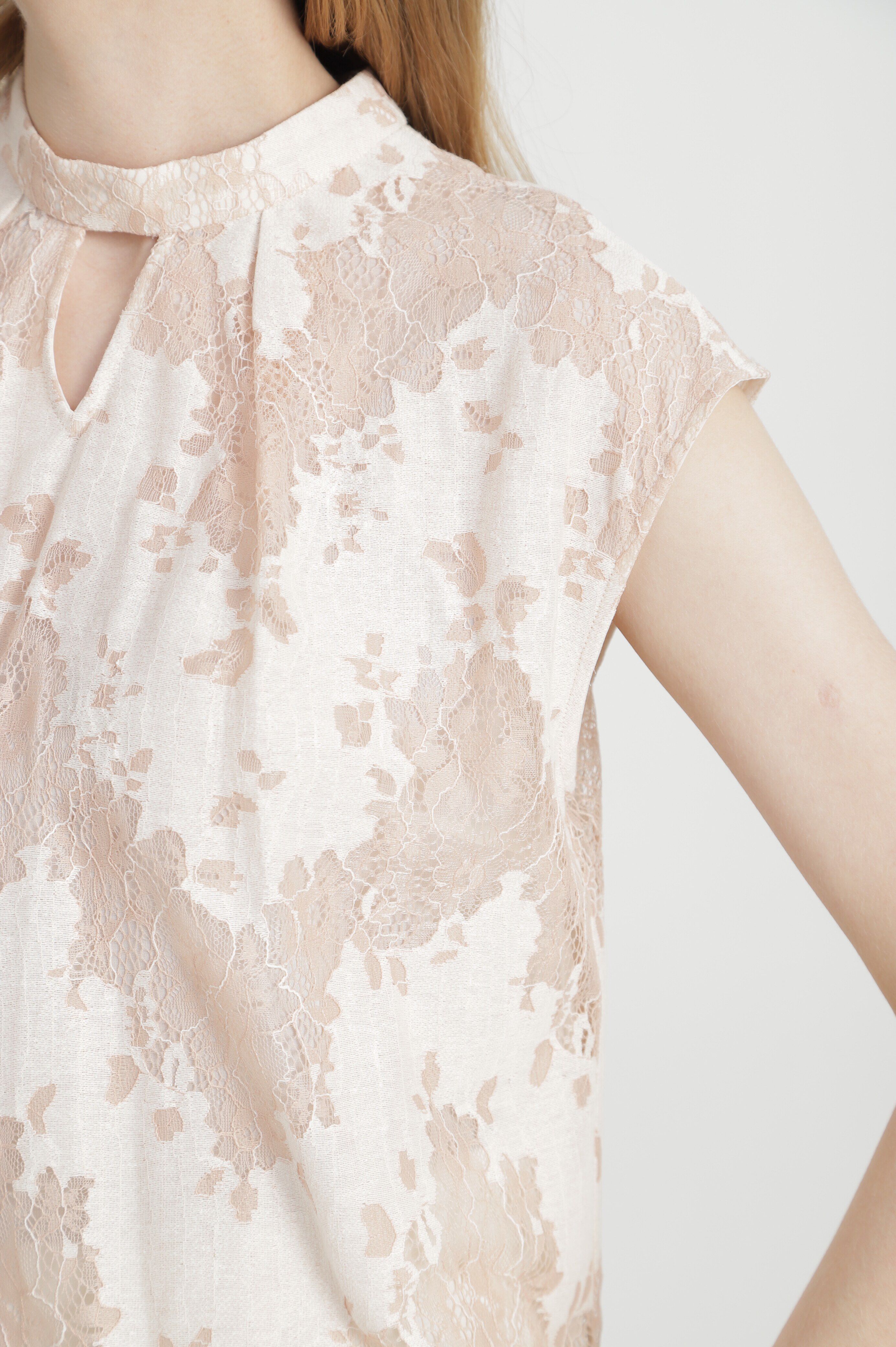  「◆バイカラーレースタックブラウス」|シャツ・ブラウス|