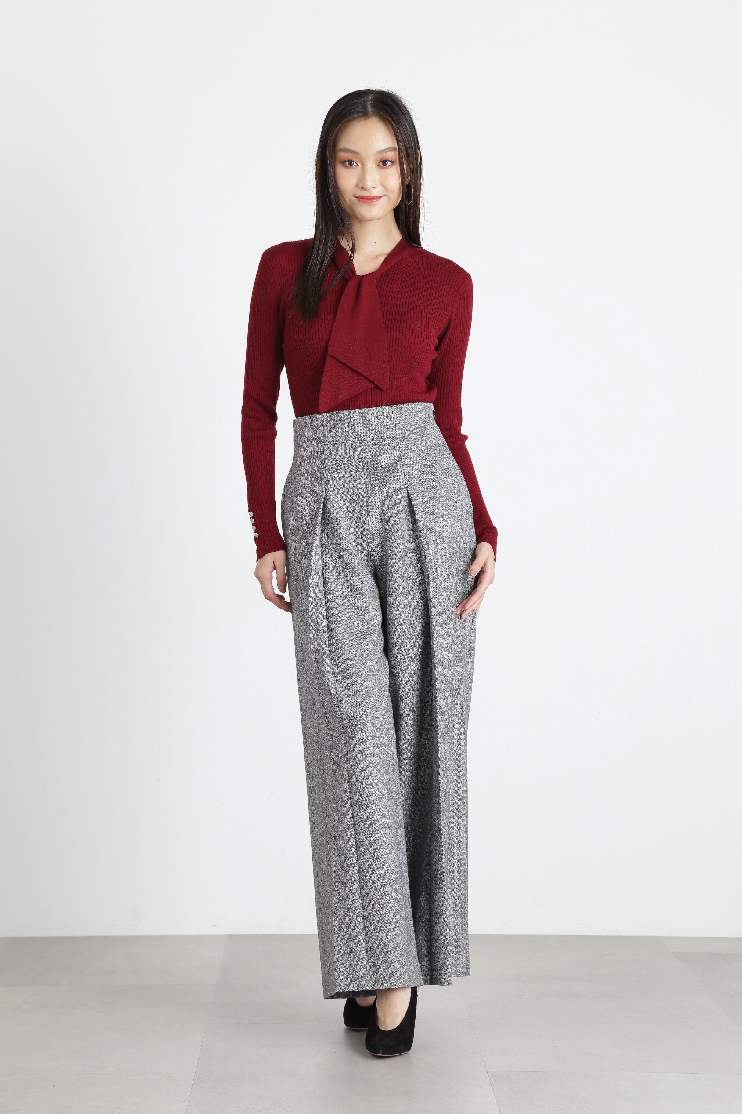  「◆ワイドボウタイニットプルオーバー」|ニット・セーター|