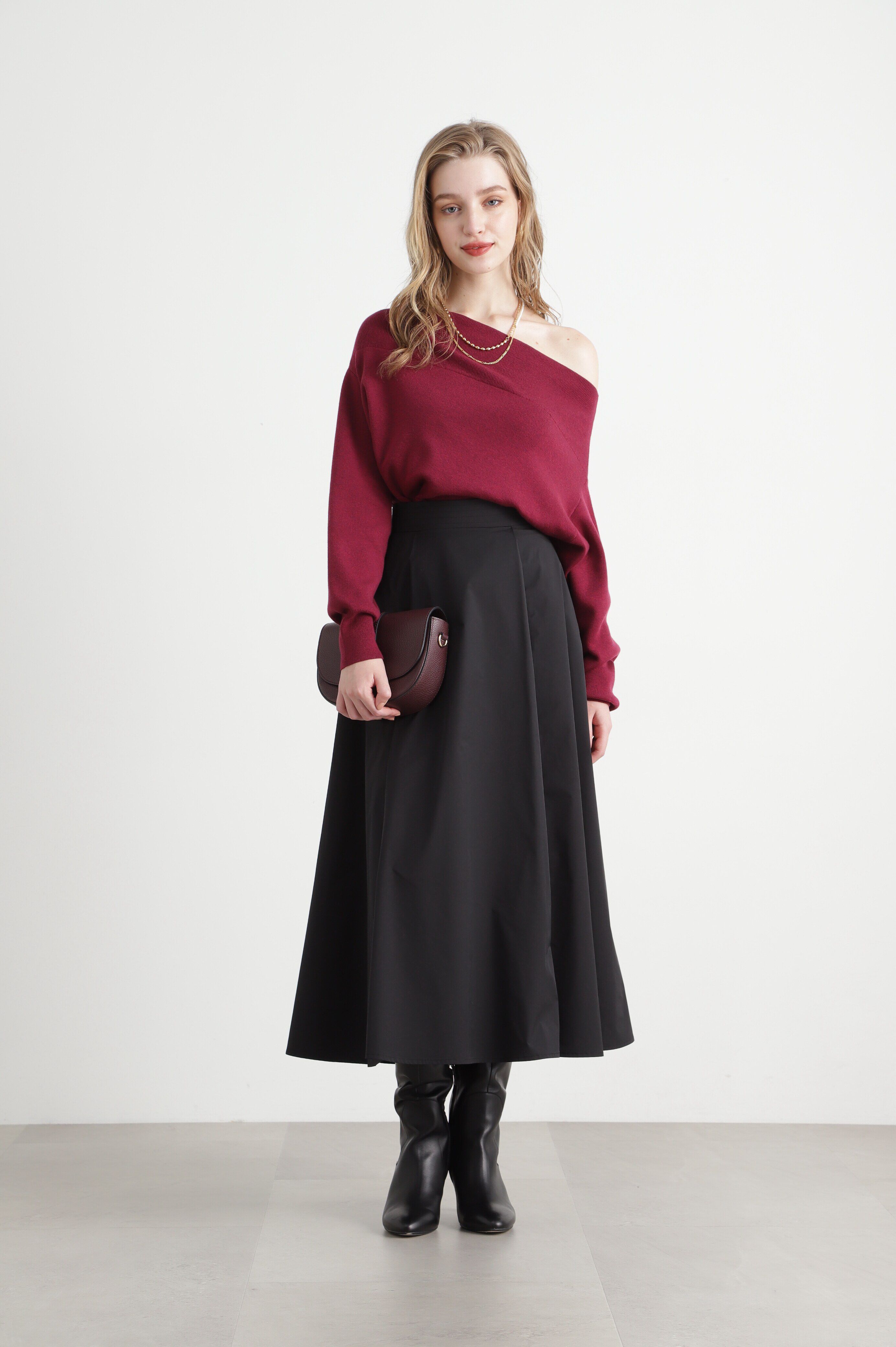  「ボートネックニットプルオーバー」|ニット・セーター|