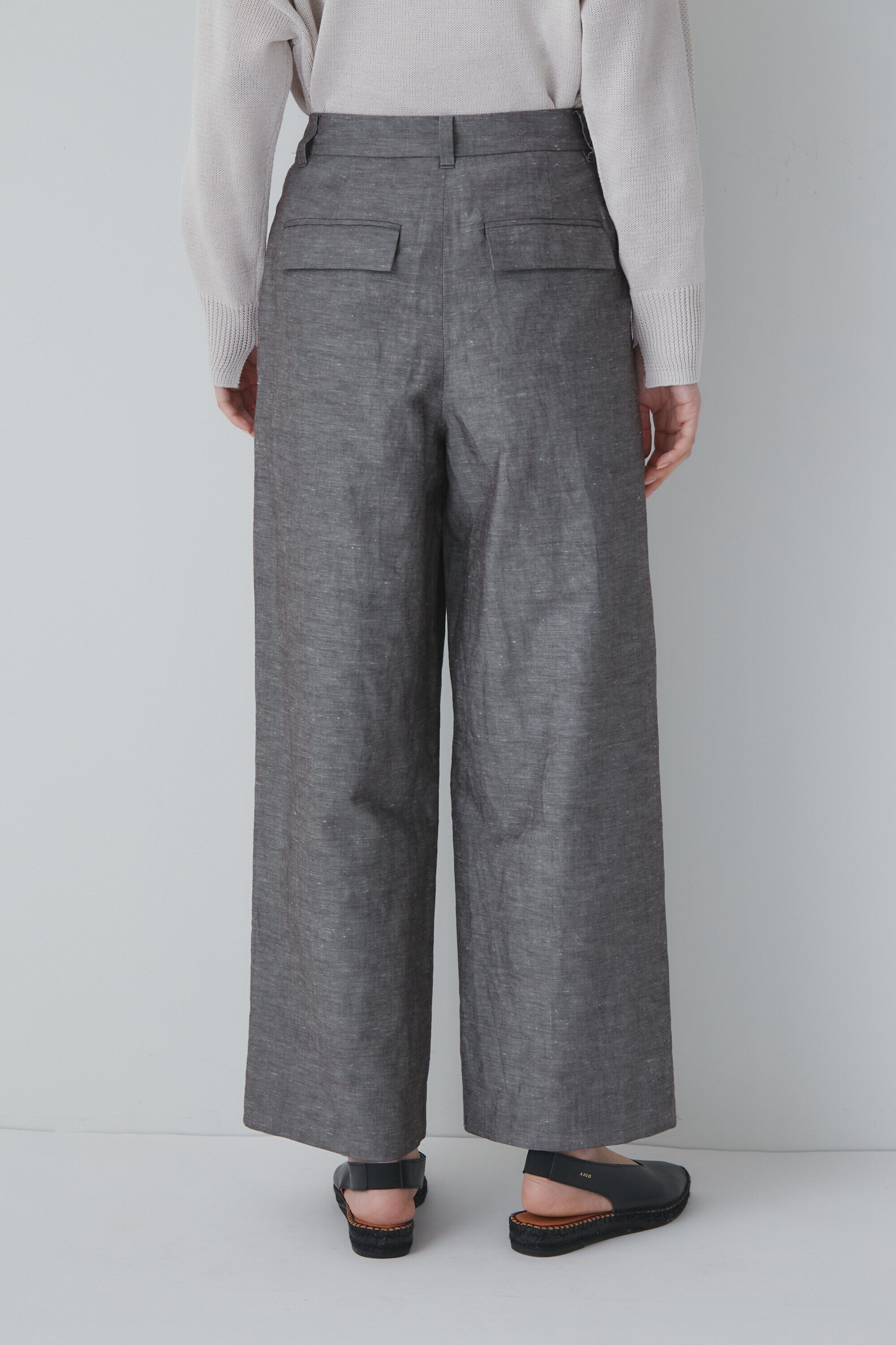  「◆綿麻シャンブレーセミワイドパンツ」|その他|