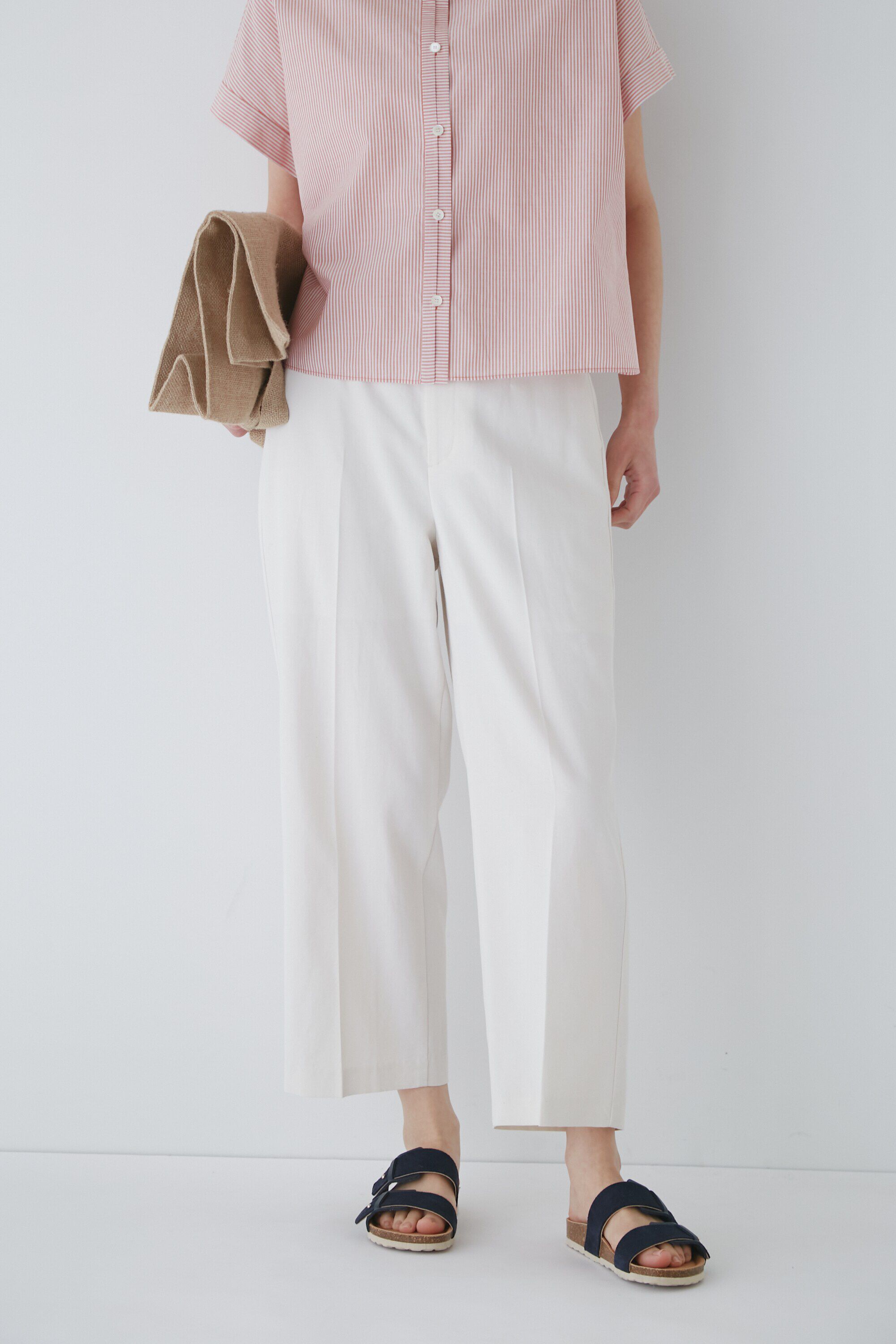  「◆センタープレスストレートパンツ」|その他|エクリュ1