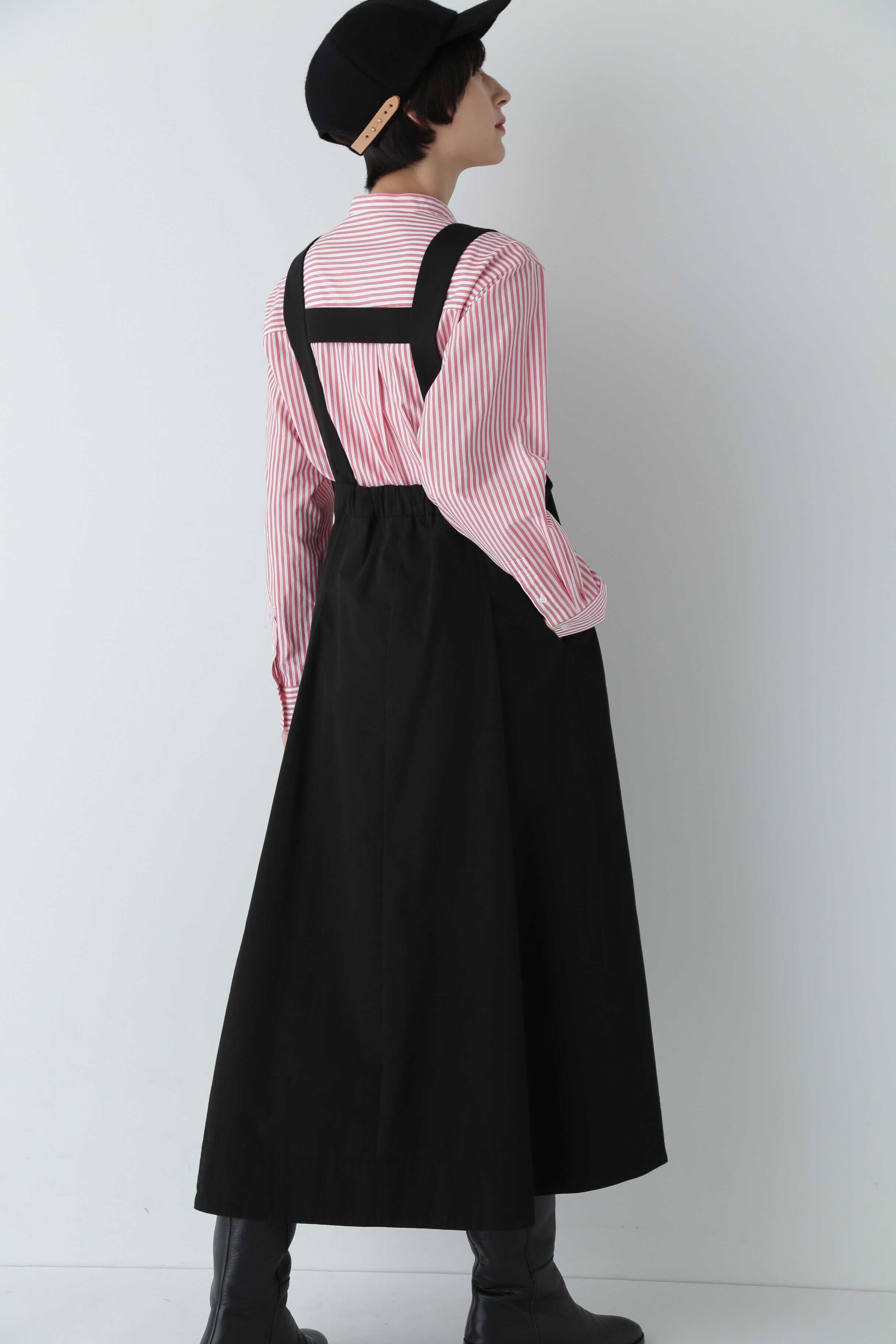  「コットンウェザーワッシャーワンピース」|ワンピース|ブラック