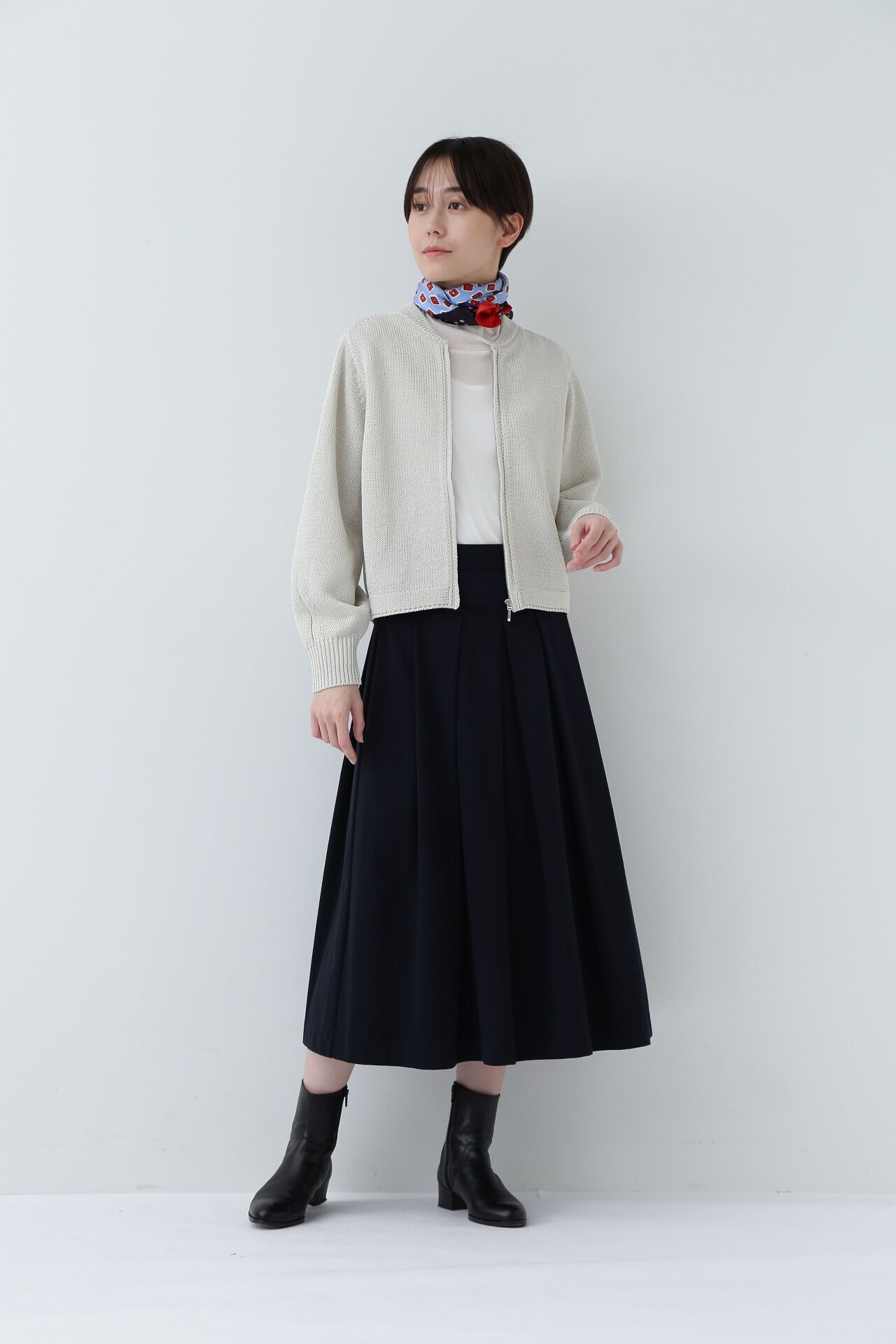  「◆ギマコットンジップアップカーディガン」|ニット・セーター|