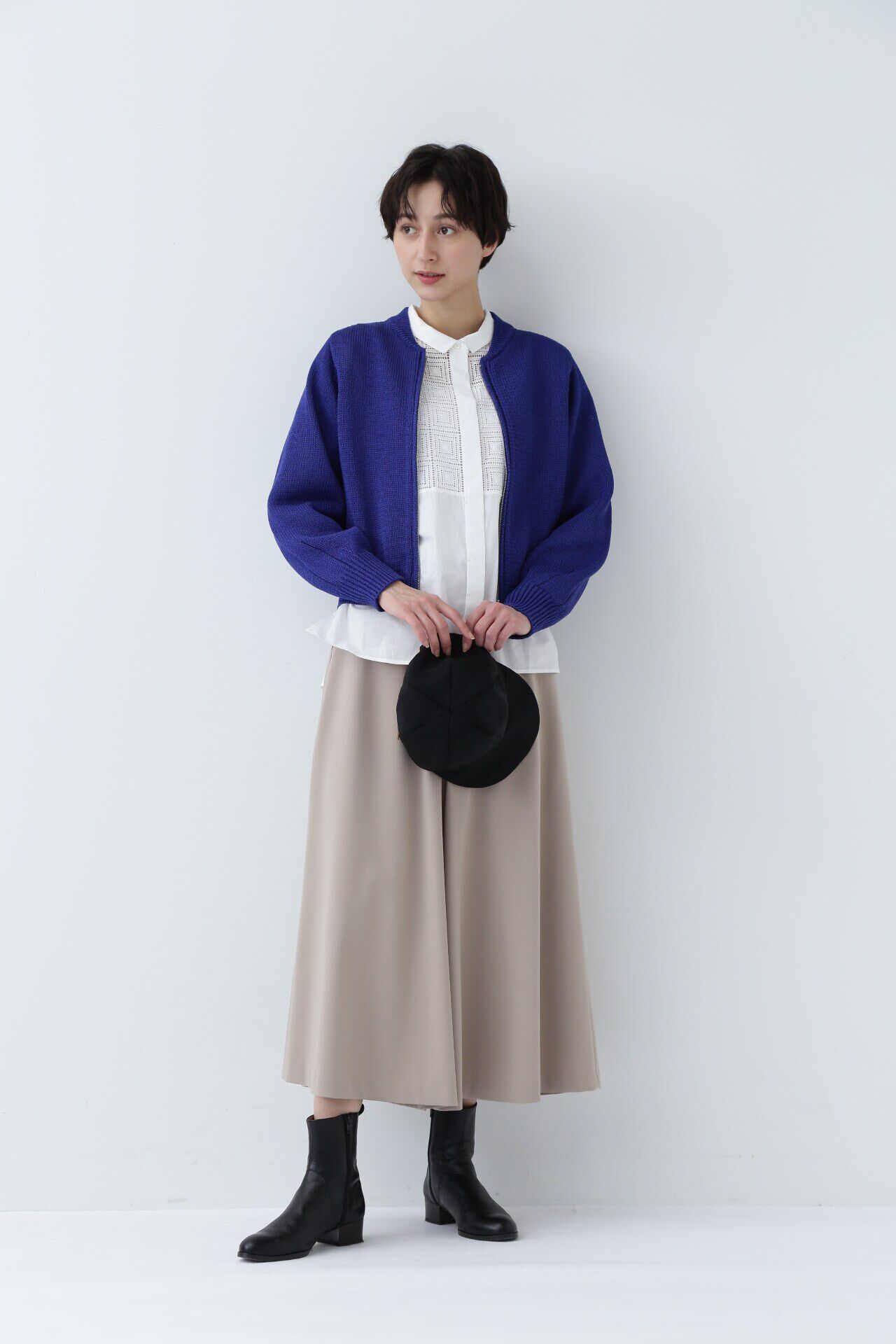  「◆ギマコットンジップアップカーディガン」|ニット・セーター|