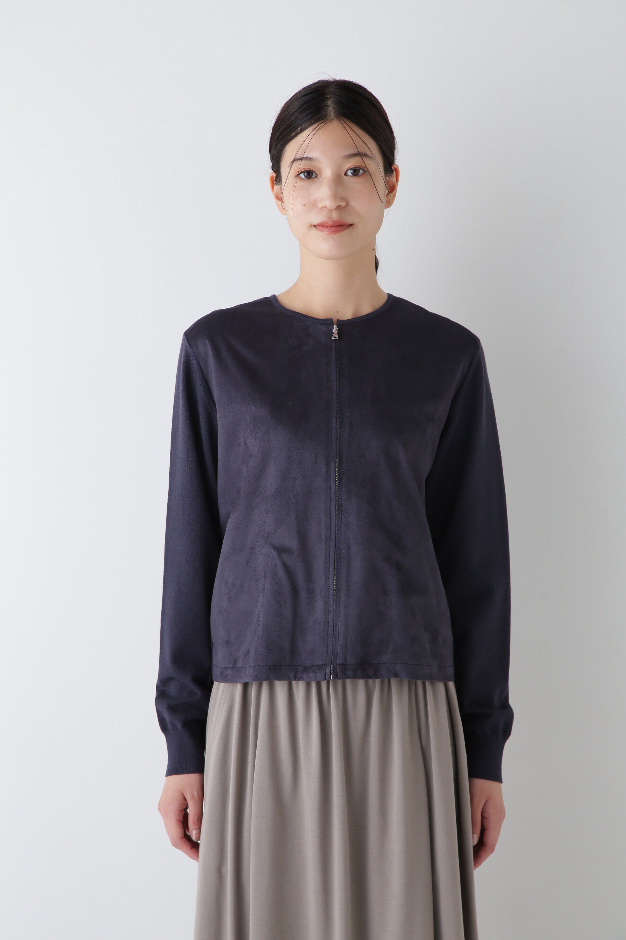  「◆布帛コンビニットブルゾン」|ニット・セーター|