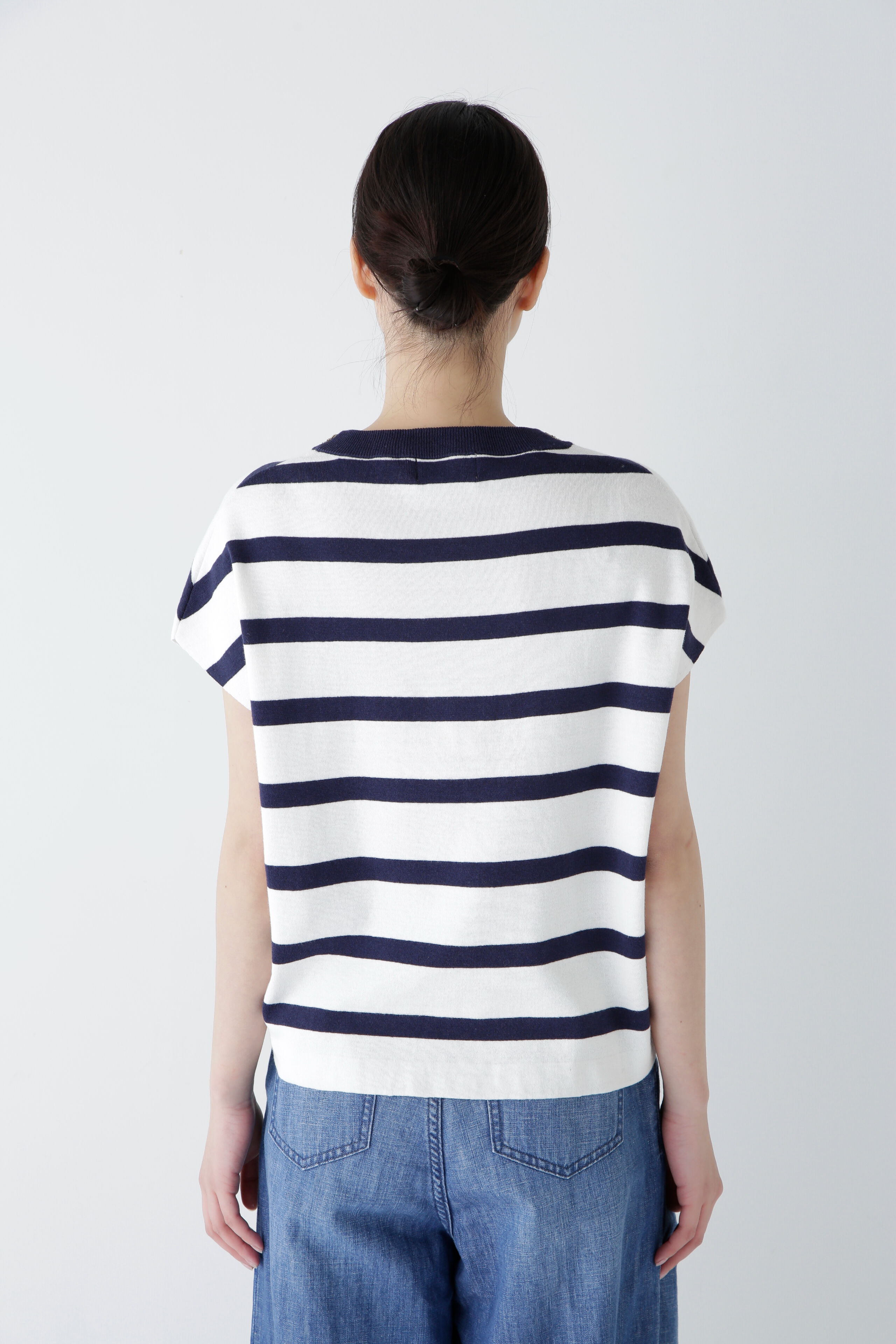  「◆【ウォッシャブル】ビジューボーダーニット」|ニット・セーター|