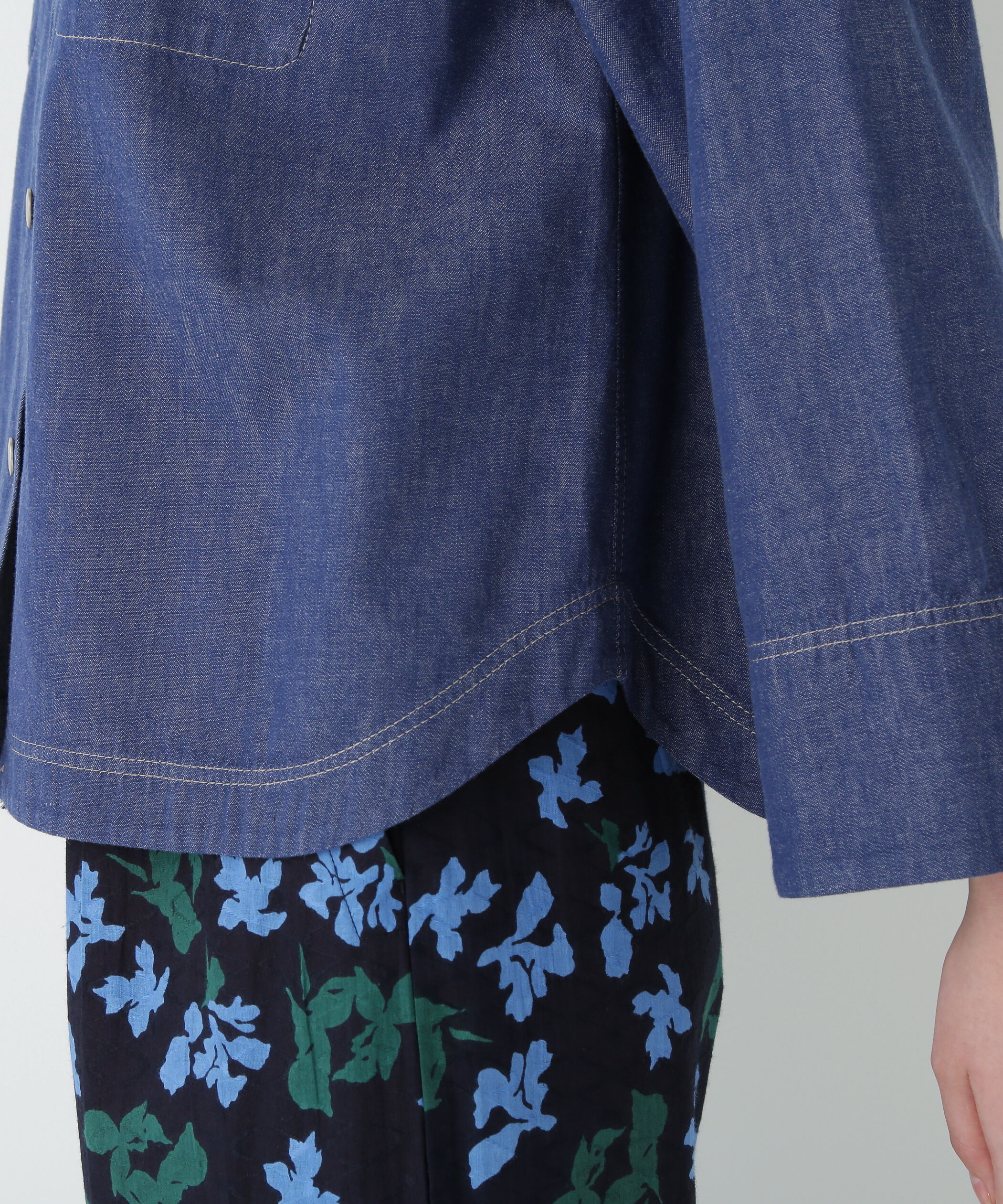  「◆ライトオンスデニムフードブラウス」|シャツ・ブラウス|