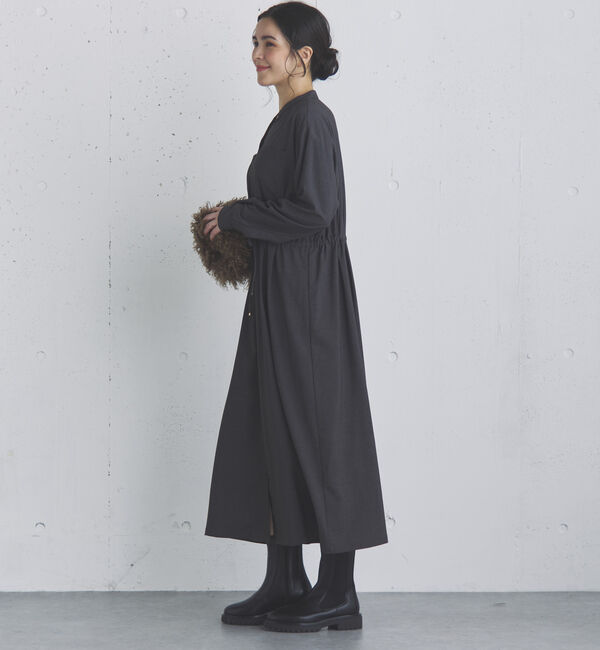 Doux archives「Ｖネックドロストギャザーワンピース」|ワンピース|