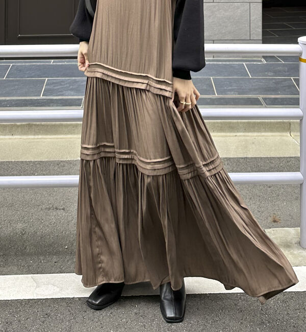 Doux archives「ピンタックティアードキャミワンピース」|ワンピース|