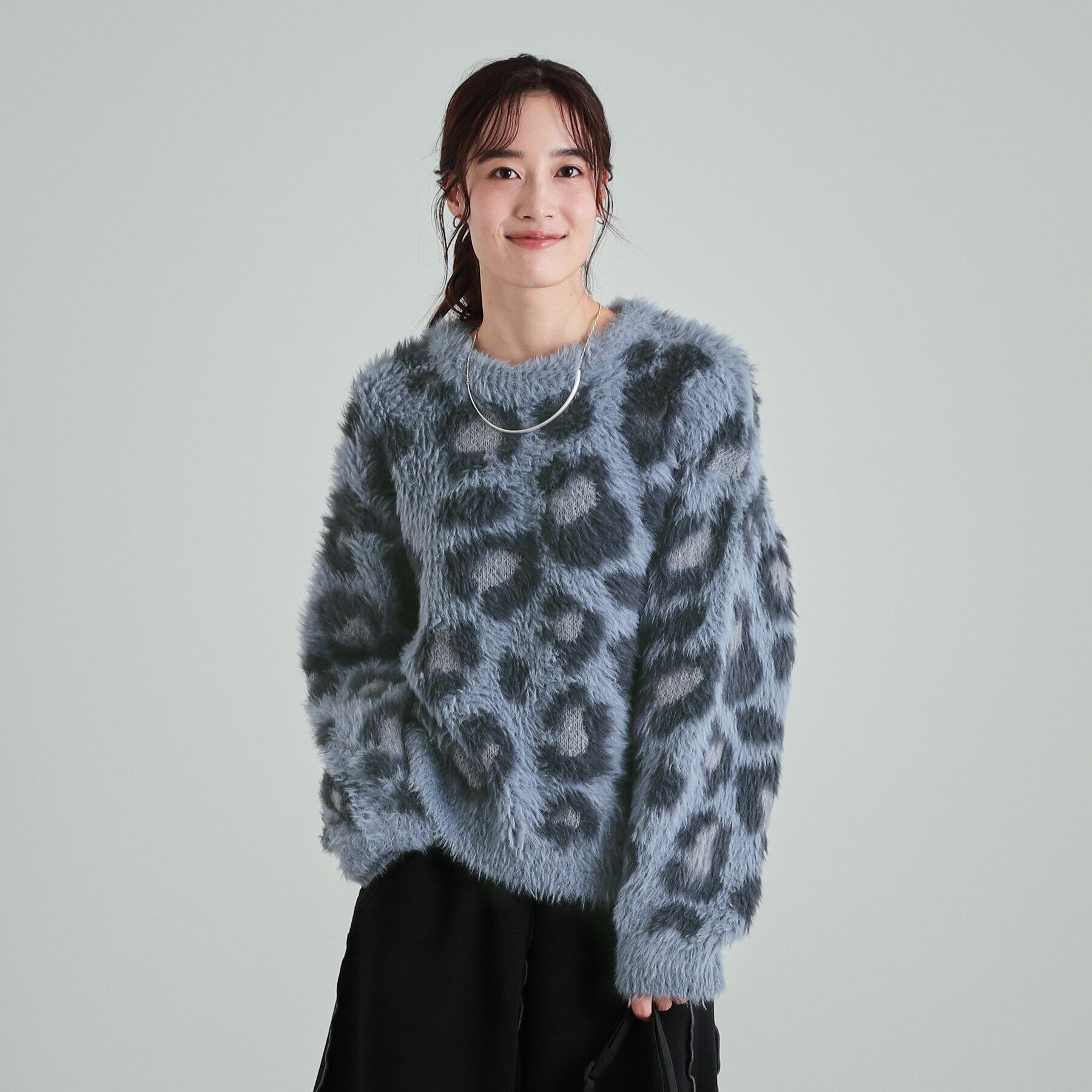 SHOO･LA･RUE「ふわふわレオパード柄フェザーニット」|ニット・セーター|