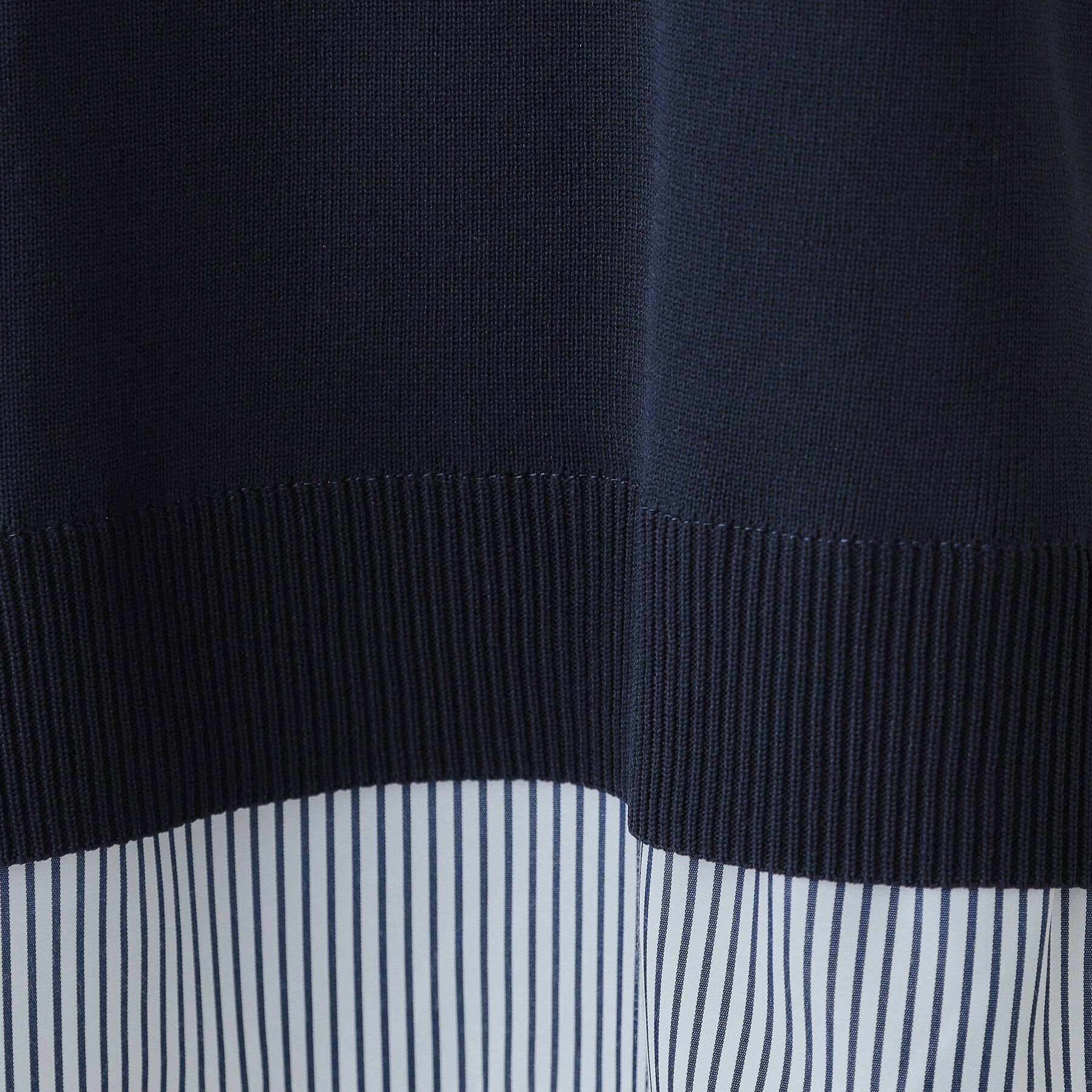 SHOO･LA･RUE「【洗える】一枚で簡単こなれ見え スポンディッシュ 裾レイヤード風ニット」|ニット・セーター|