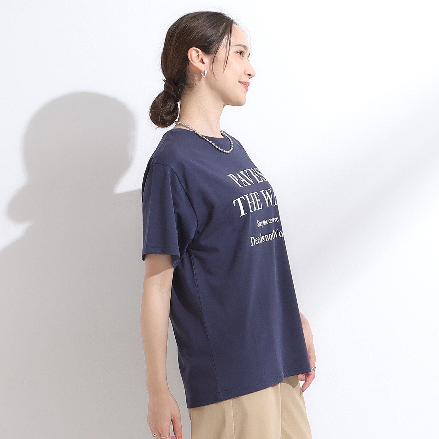 SHOO･LA･RUE「【洗える/S-LL/ひんやり/UV】選べる6柄 プリントTシャツ」|Tシャツ・カットソー|