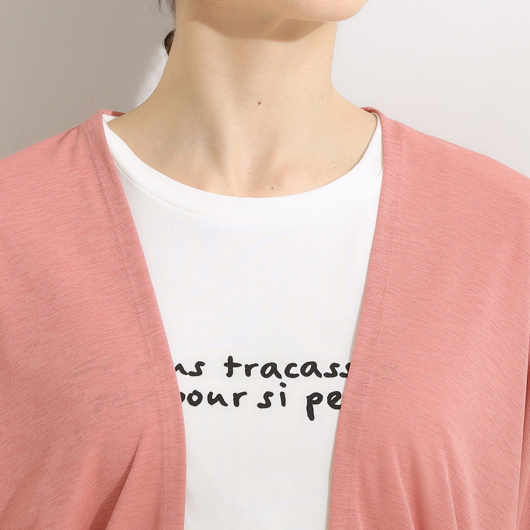 SHOO･LA･RUE「【ひんやり/UV/さらさらタッチ】女性らしさ漂う 5分袖ボレロカーディガン」|カーディガン|