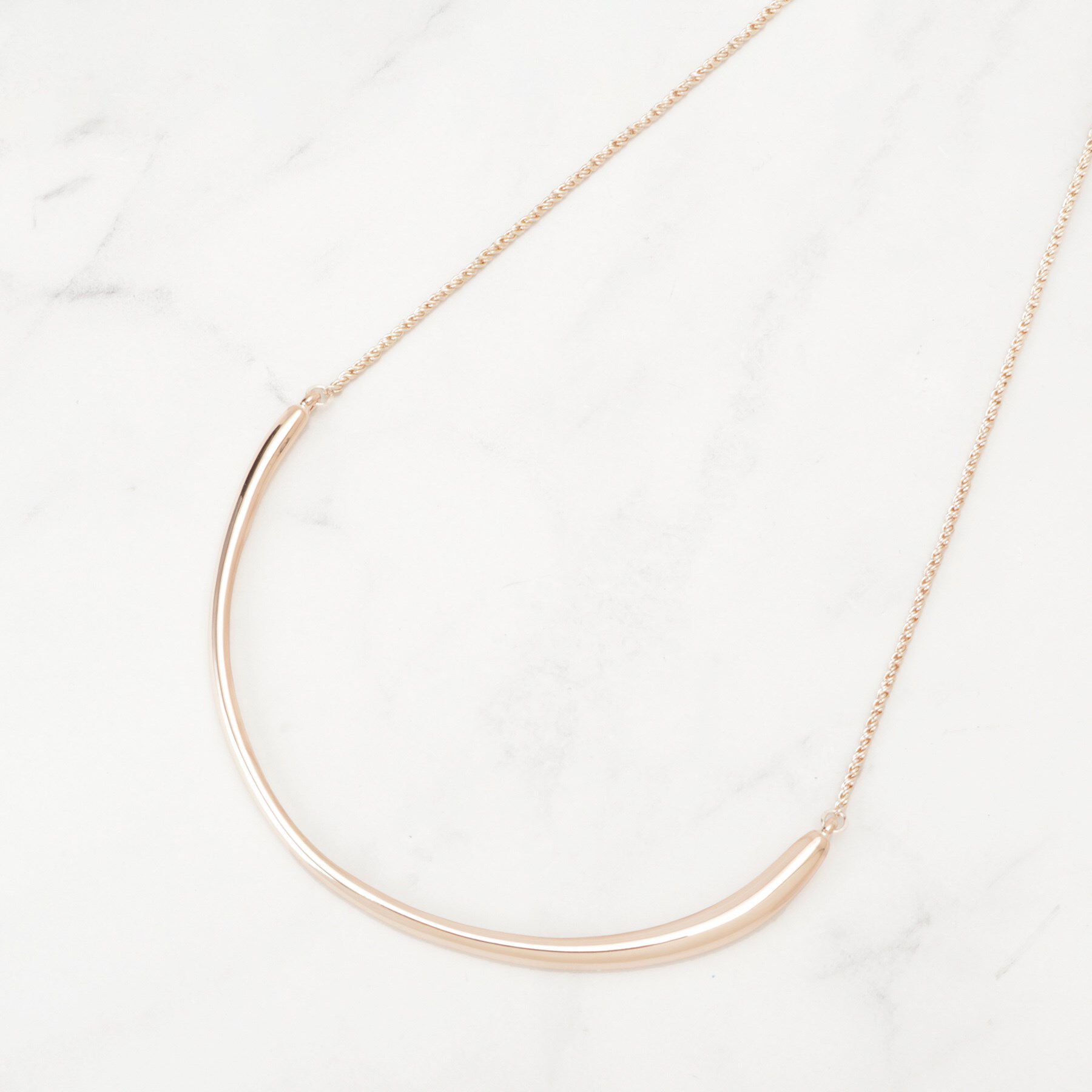 SHOO･LA･RUE「【2WAY】メタルカーブネックレス」|ネックレス|