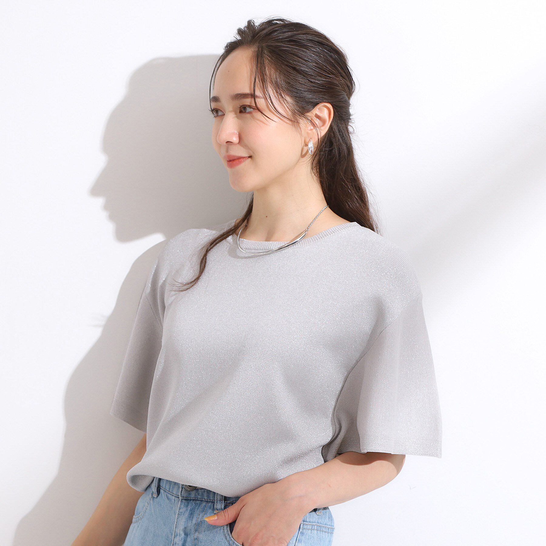 SHOO･LA･RUE「【S-LL】女性らしさ溢れる フレアスリーブニット」|ニット・セーター|