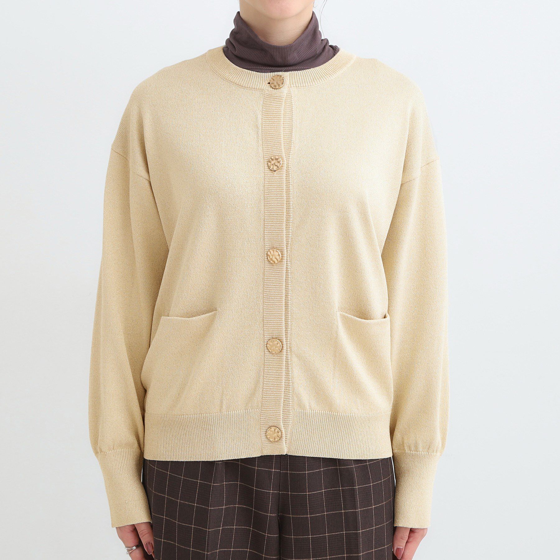 SHOO･LA･RUE「【洗える/S-LL/アンサンブル可】大人フェミニン さらっとタッチのニットカーディガン」|カーディガン|