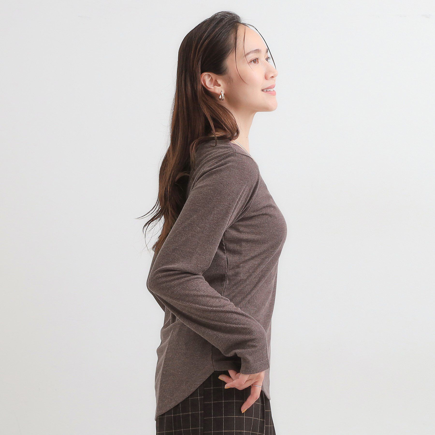 SHOO･LA･RUE「【洗濯機可/S-LL】毎日コーデに シアーテレコロンT」|Tシャツ・カットソー|