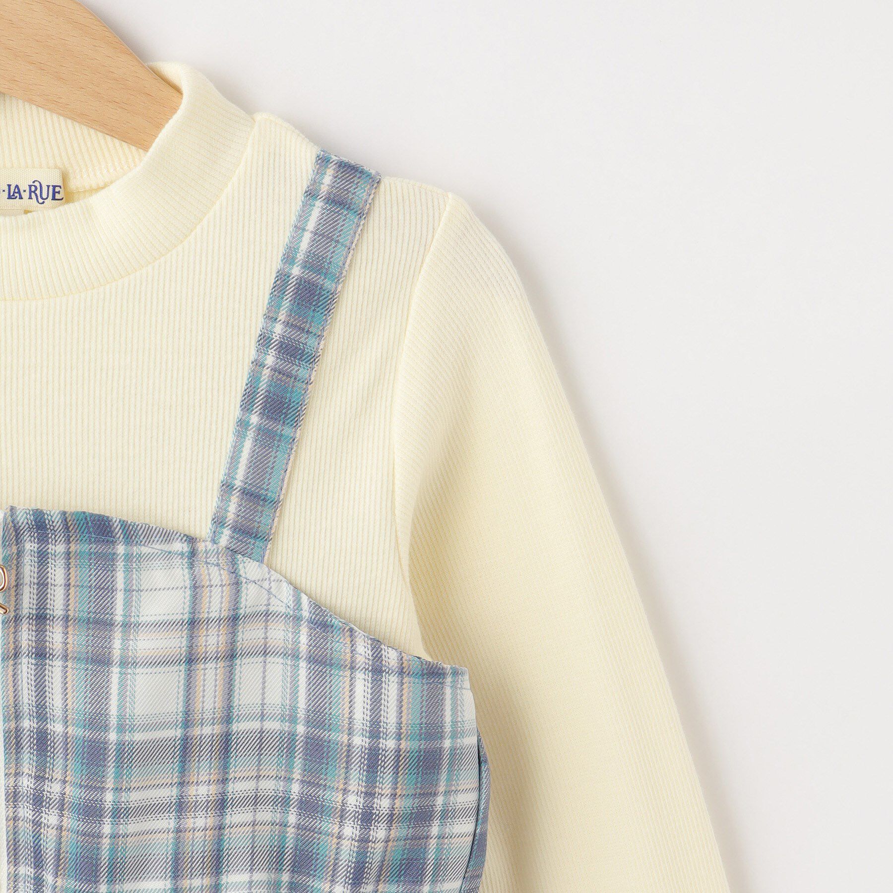 SHOO･LA･RUE「【100-150cm】ジップ使いチェックドッキングワンピース」|ワンピース|