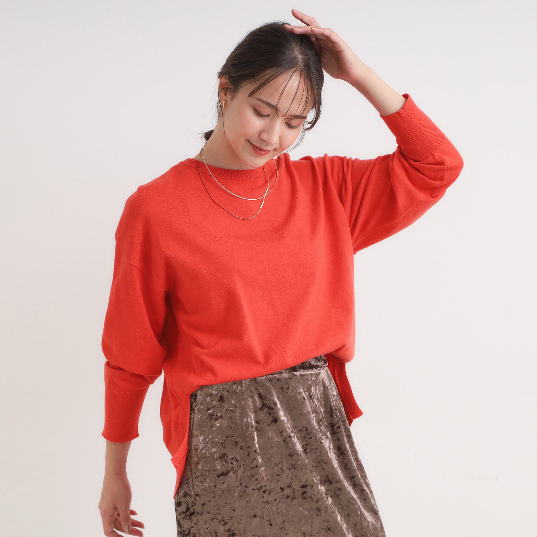 SHOO･LA･RUE「【洗える/S-LL】きれいめにもカジュアルにも もちもちコクーンニット」|ニット・セーター|