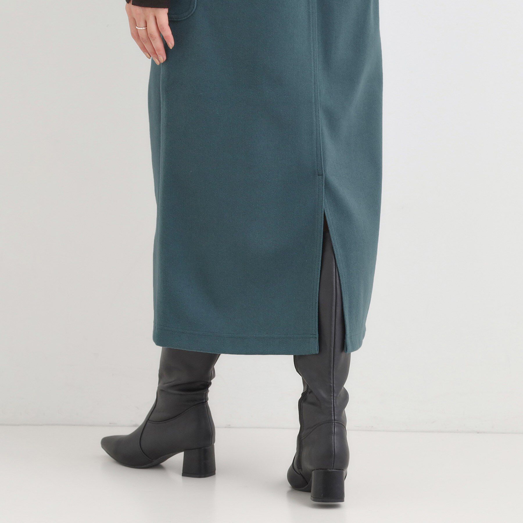 SHOO･LA･RUE「【S-LL】あったかすっきり 圧縮ニットナロースカート」|スカート|