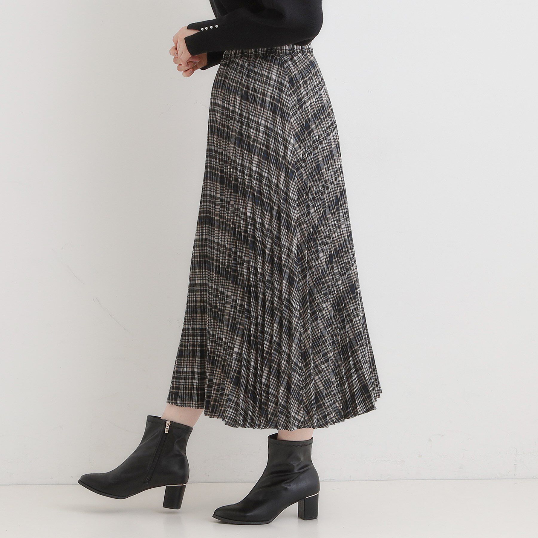 SHOO･LA･RUE「チェックプリーツスカート」|スカート|