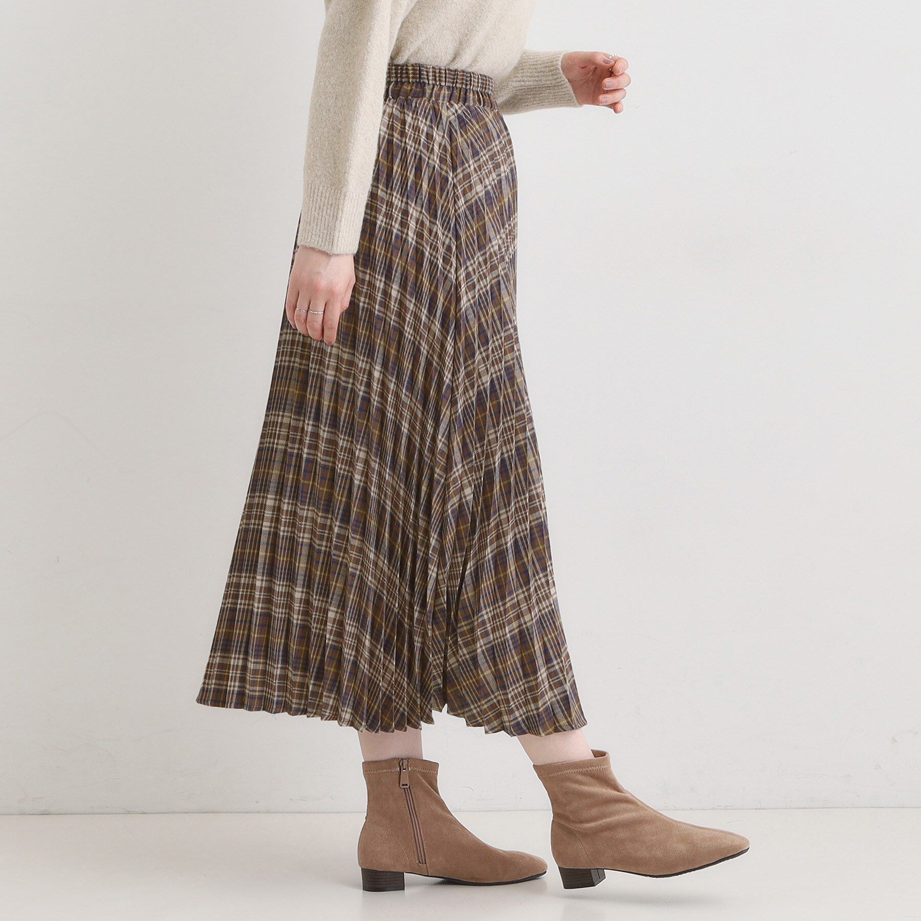 SHOO･LA･RUE「チェックプリーツスカート」|スカート|