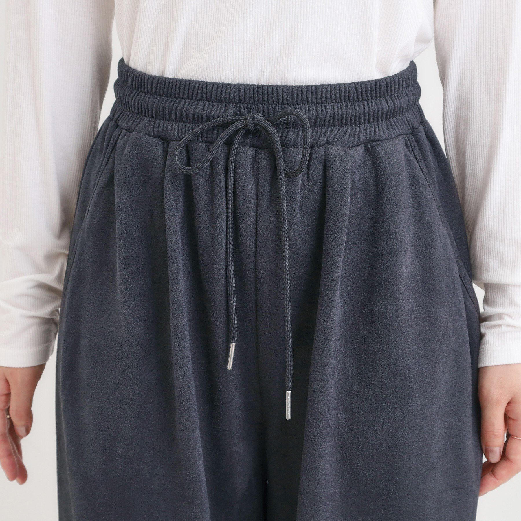 SHOO･LA･RUE「【S-LL】スエード調カーブパンツ」|その他|