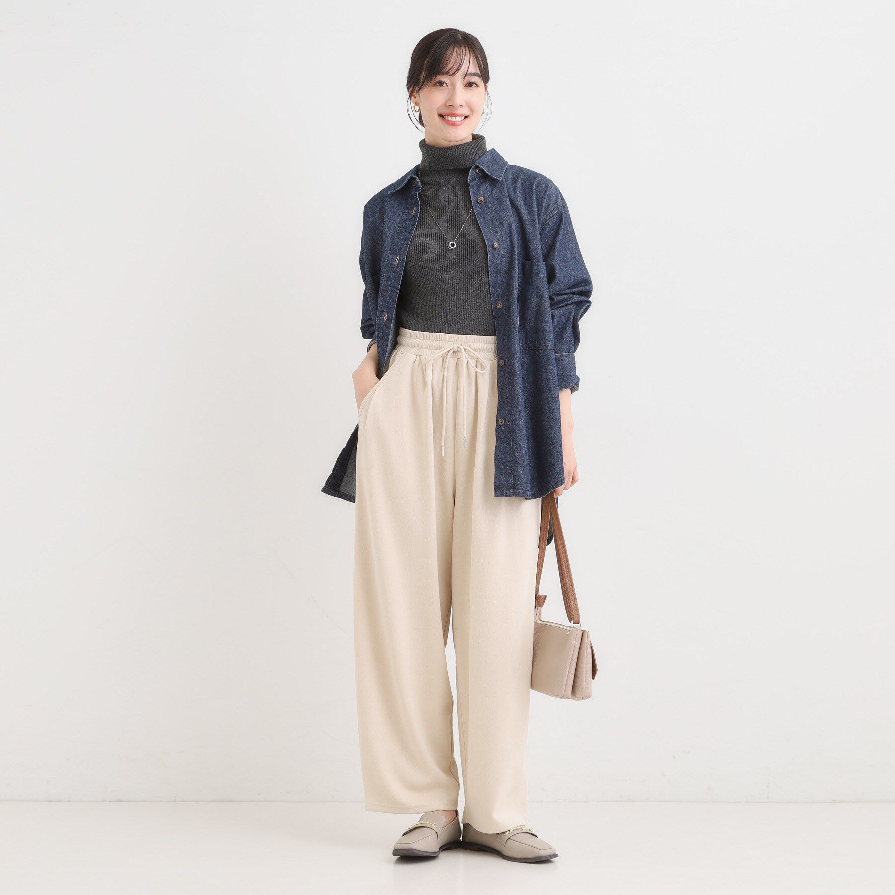 SHOO･LA･RUE「【S-LL】スエード調カーブパンツ」|その他|