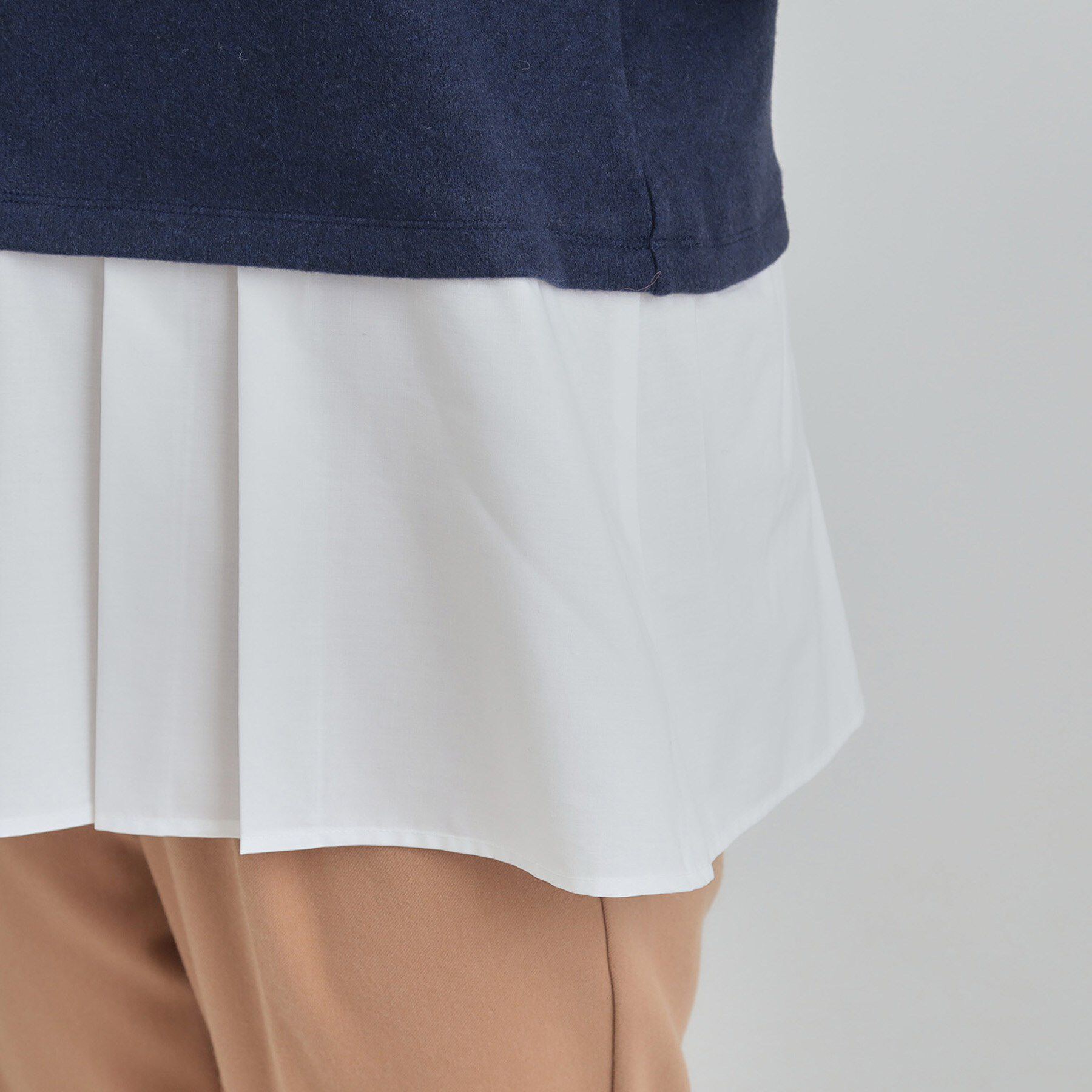 SHOO･LA･RUE「【S-LL】レイヤード風 シャツドッキングトップス」|Tシャツ・カットソー|