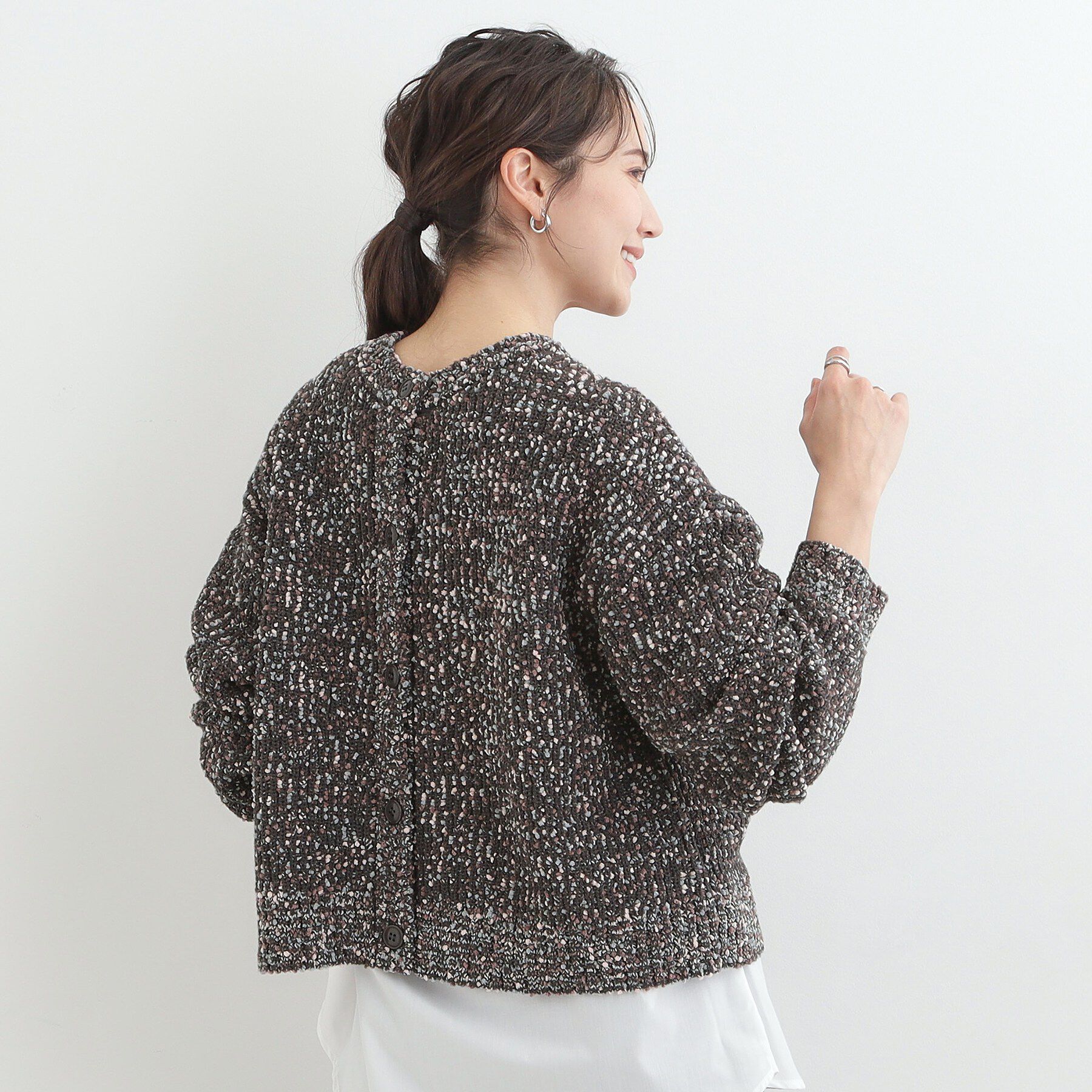SHOO･LA･RUE「【前後2WAY】ぽこぽこニットカーディガン」|カーディガン|