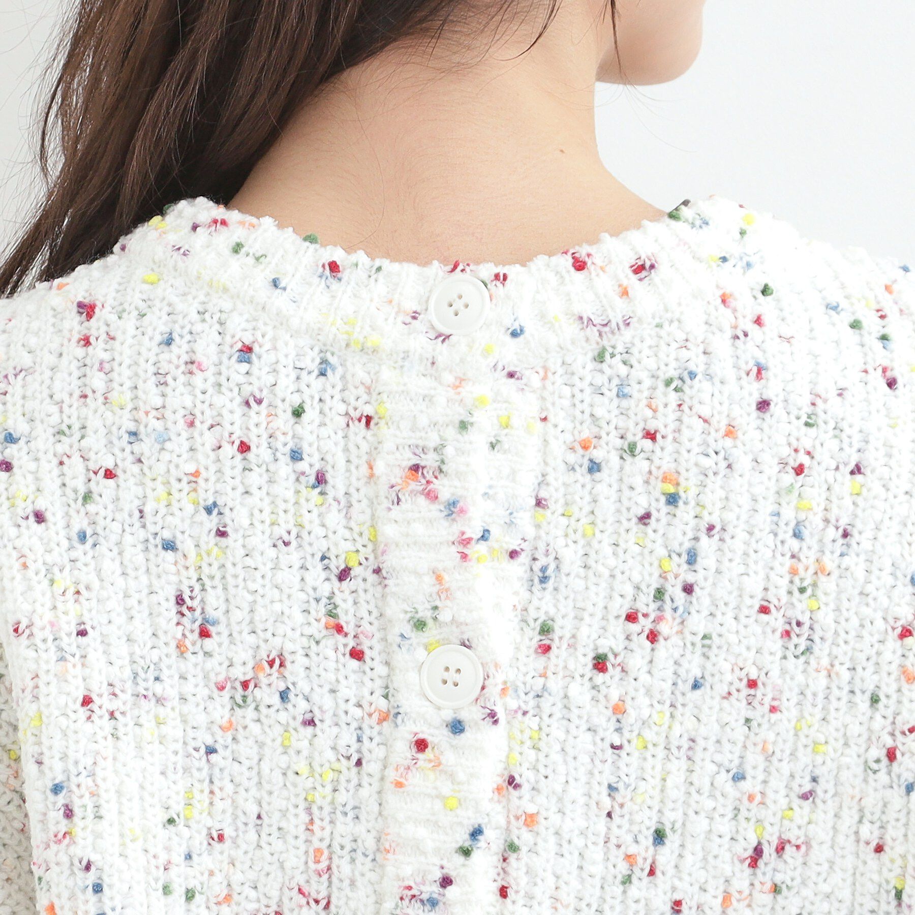 SHOO･LA･RUE「【前後2WAY】ぽこぽこニットカーディガン」|カーディガン|