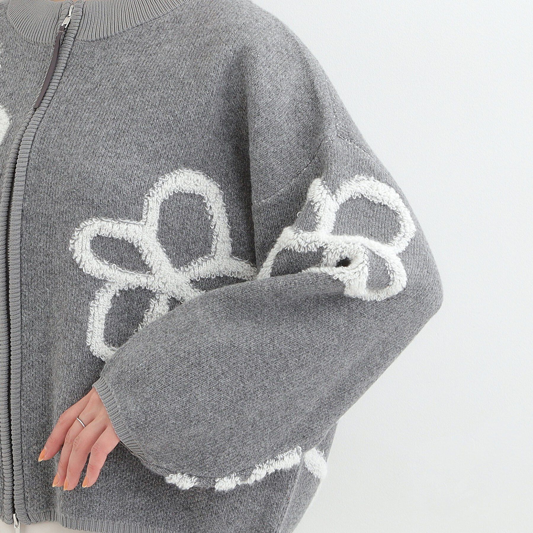 SHOO･LA･RUE「ダブルZIP柄カーディガン」|カーディガン|