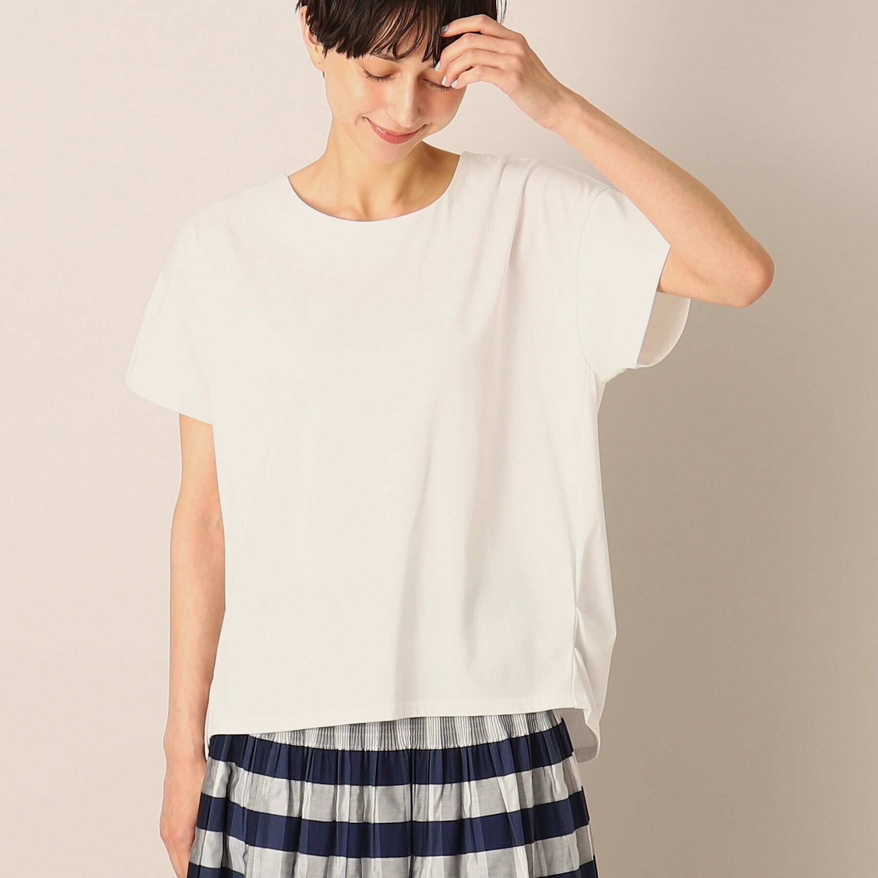 Dessin「【洗える】バックタックコクーンカットソー」|Tシャツ・カットソー|